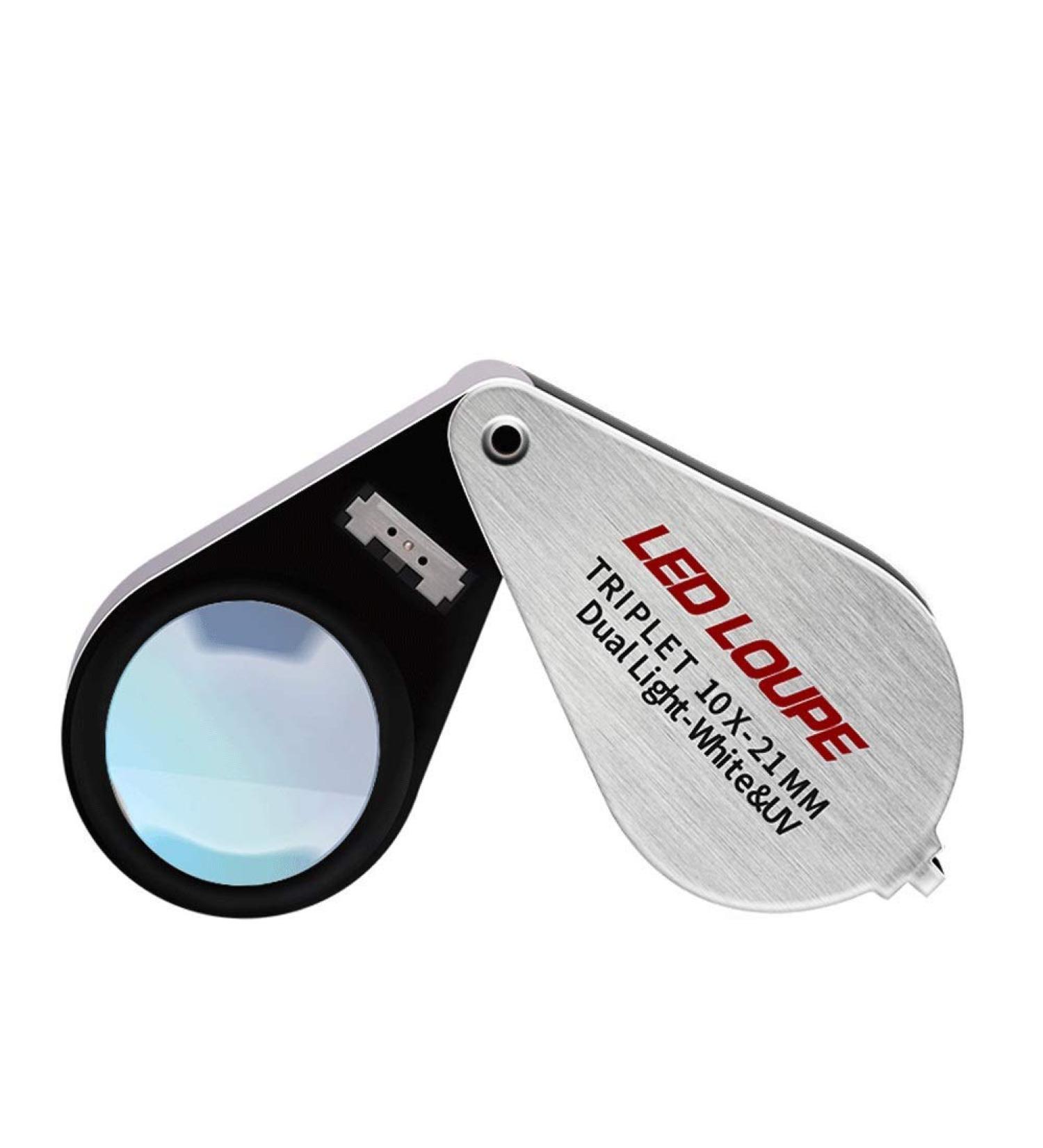 Mini Magnifier 10X with UV Violet Light Enlargement Mirror Made in China - Buy Online on GoSupps.com