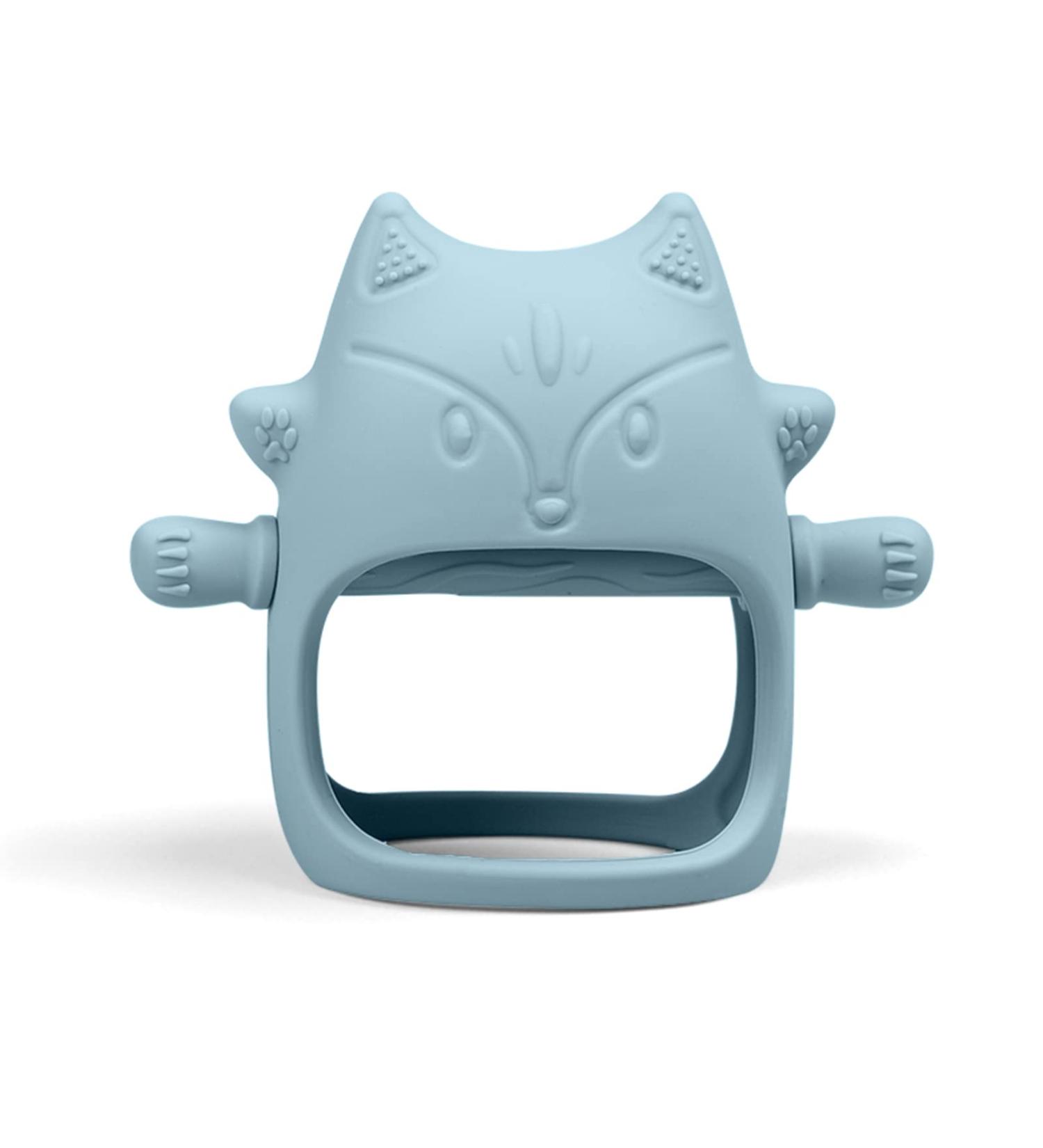 BPA Free Silicone Teething Gloves for Babies 3 Months+ | Chew & Suck Toys (Gray Blue) - Buy Online on GoSupps.com