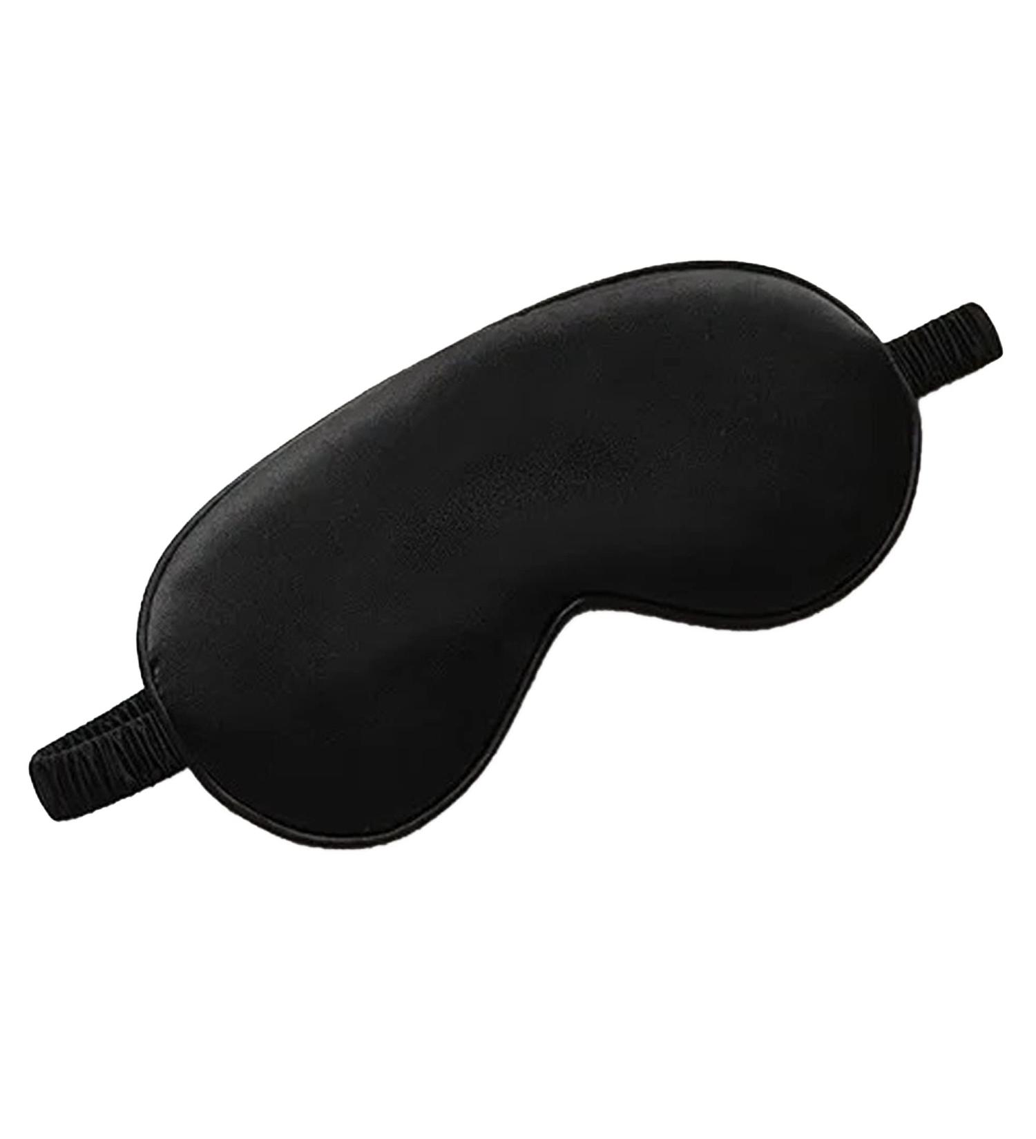 SINT Silk Sleep Mask - Adjustable Eye-Cover Eyeshade for Better Sleep - Black - Buy Online on GoSupps.com