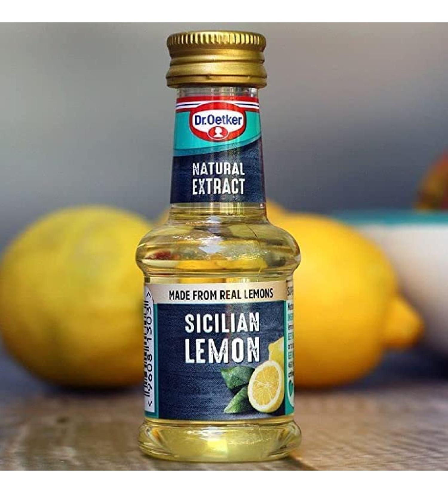 Dr. Oetker | Sicilian | Lemon Extract | 35ml (Small Bottle) | (Pack of 4) - Buy Online on GoSupps.com