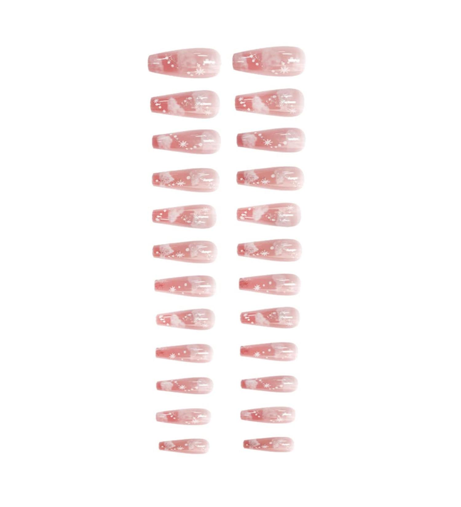 LALAFINA Cloud Nail Stickers French Nail Sticker Stickers for Nails Nail Art Sticker Nail Stickers for Nail Art Stickers Waterproof Press on Nails Long False Nails Artificial Decorate Abs - Buy Online on GoSupps.com