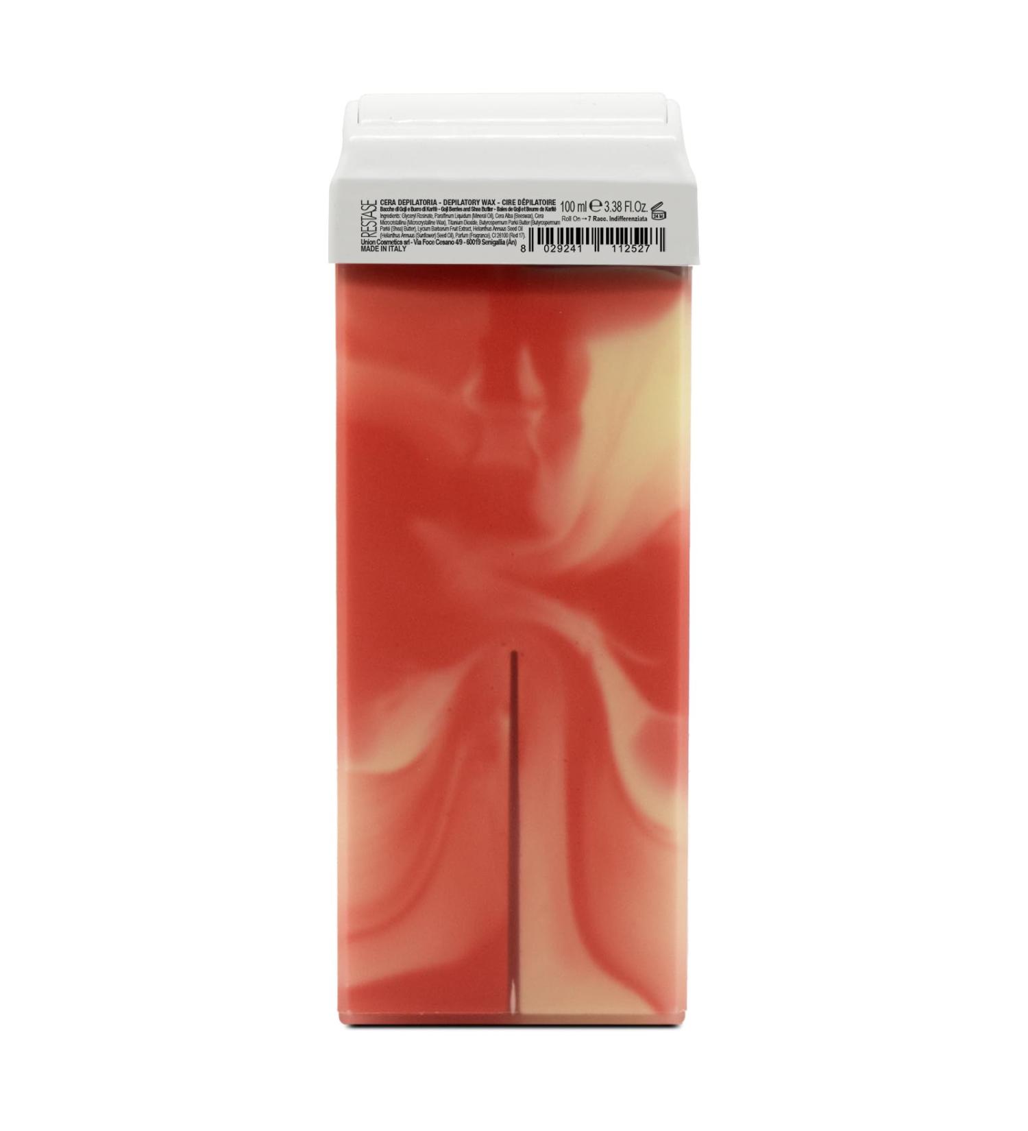 RESTASE | Roll On Goji Berries and Shea Butter Fat-Soluble Hair Removal Wax for All Skin Types 100 ml Made in Italy - Buy Online on GoSupps.com