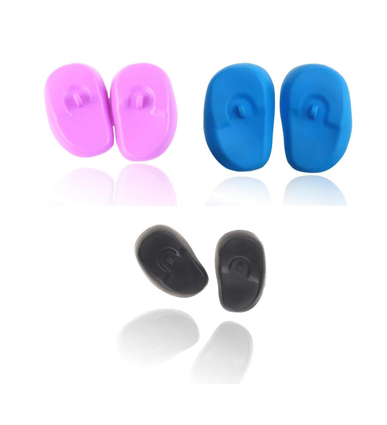 3 Pairs Soft Plastic Earmuffs for Hair Dyeing - Ear Cover Protector & Hairdressing Tool with Baked Oil - Random Color - Buy Online on GoSupps.com