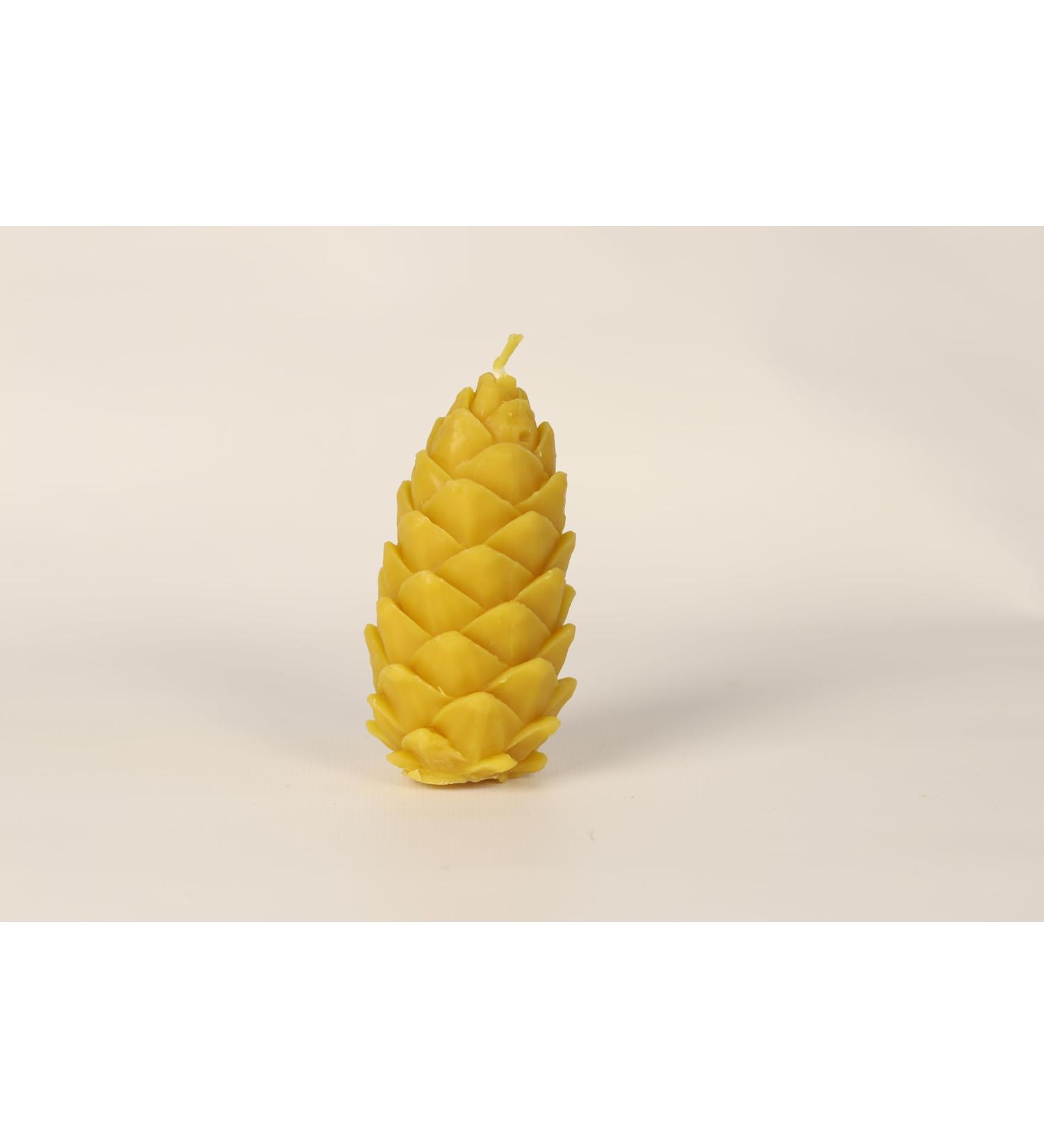 Natural Beeswax Pine Cone Candle | Handmade & Pure | 10cm | Eco-Friendly Decor by ECOWOODDECOR - Buy Online on GoSupps.com