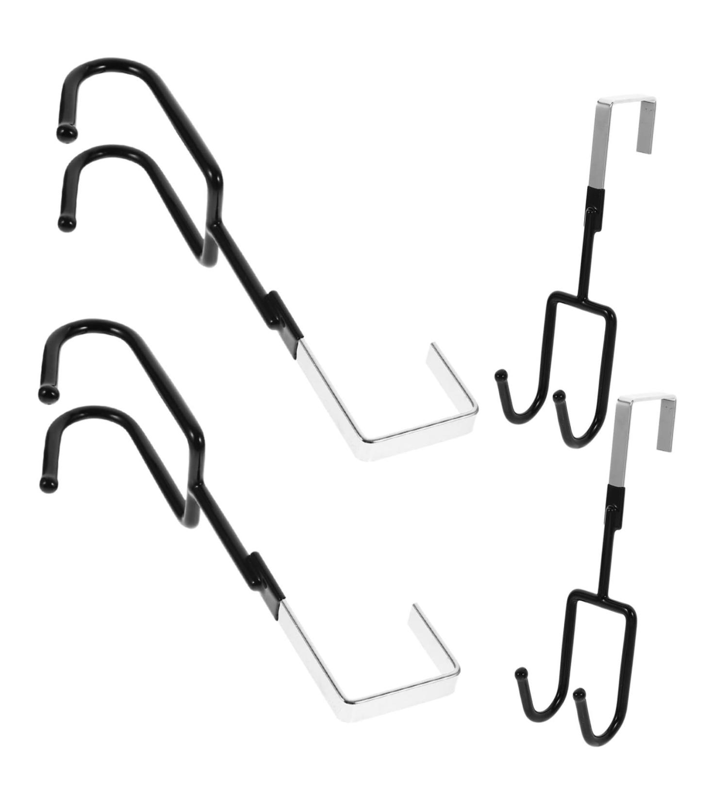 FUNOMOCYA 4pcs Towel Hook Wall Coat Hanger Punch- Hook Key Bag Hook Hanger Iron Robe On The Door 19X9X5CM Black - Buy Online on GoSupps.com