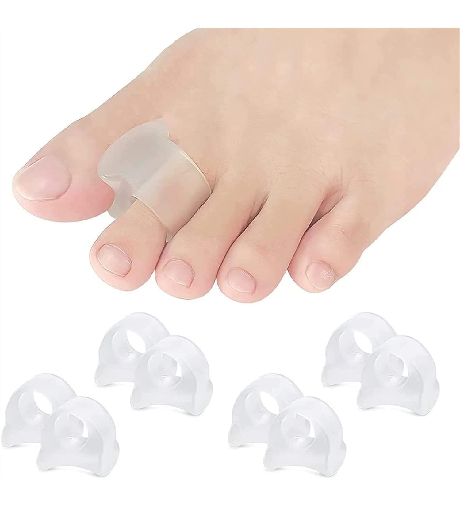 4 Pairs Transparent Toe Separators - Pain Relief for Bunion & Overlapping Toes - Gel Toe Spreader for Comfort - Buy Online on GoSupps.com