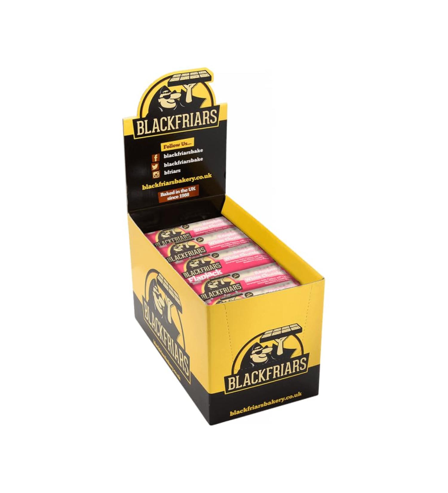 The Fab 5 Flapjacks (25x90g) Framboise et chocolat blanc - Buy Online on GoSupps.com