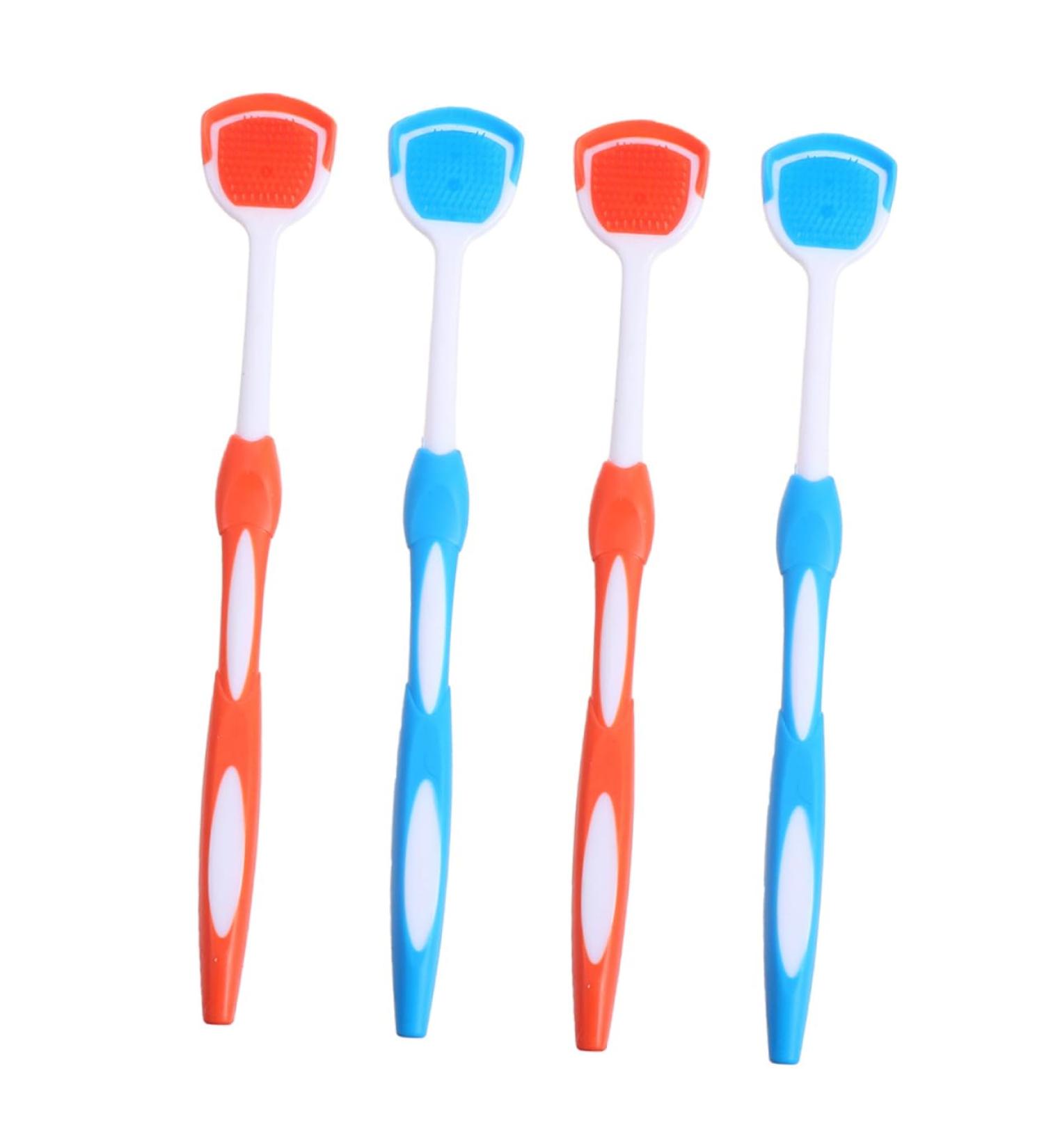 CLISPEED 12pcs Tongue Cleaning Brush - Metal Nanoplastic Scraper Colorful Oral Hygiene Tools (19.5x3x0.6cm) - Ship Worldwide! - Buy Online on GoSupps.com