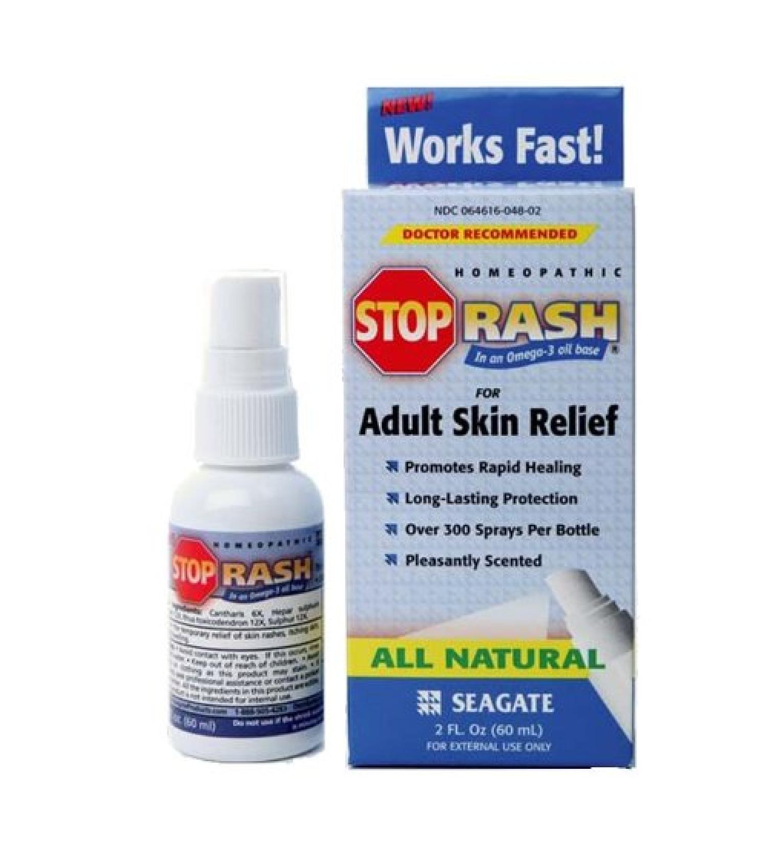 Seagate Products Homeopathic Stop Rash Adult Skin Relief Topical Spray 2 Fl Oz