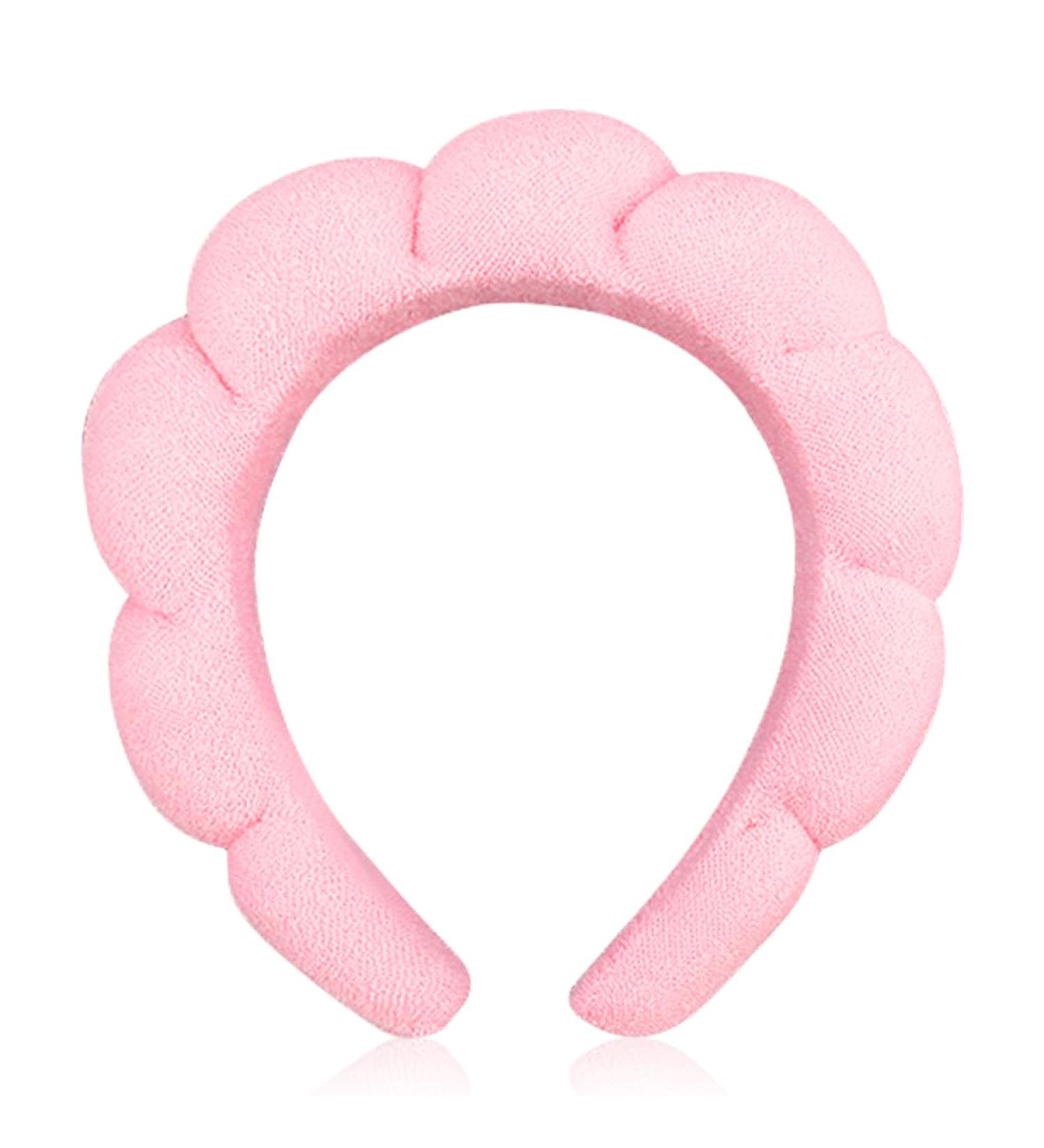 Makeup Headband - GLADFRESIT - Spa Headband for Women Puffy Sponge Skincare Headband Terry Towel Cloth Fabric Head Band for Skincare Face Washing Makeup Removal Shower Facial Mask(Pink) - Buy Online on GoSupps.com