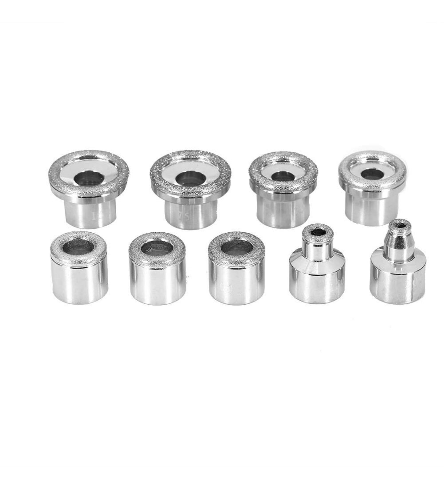 Diamond Microdermabrasion Tips - 9PC Replacement Accessories for Facial Peeling & Skin Care | Stainless Steel Filter Edition - Buy Online on GoSupps.com