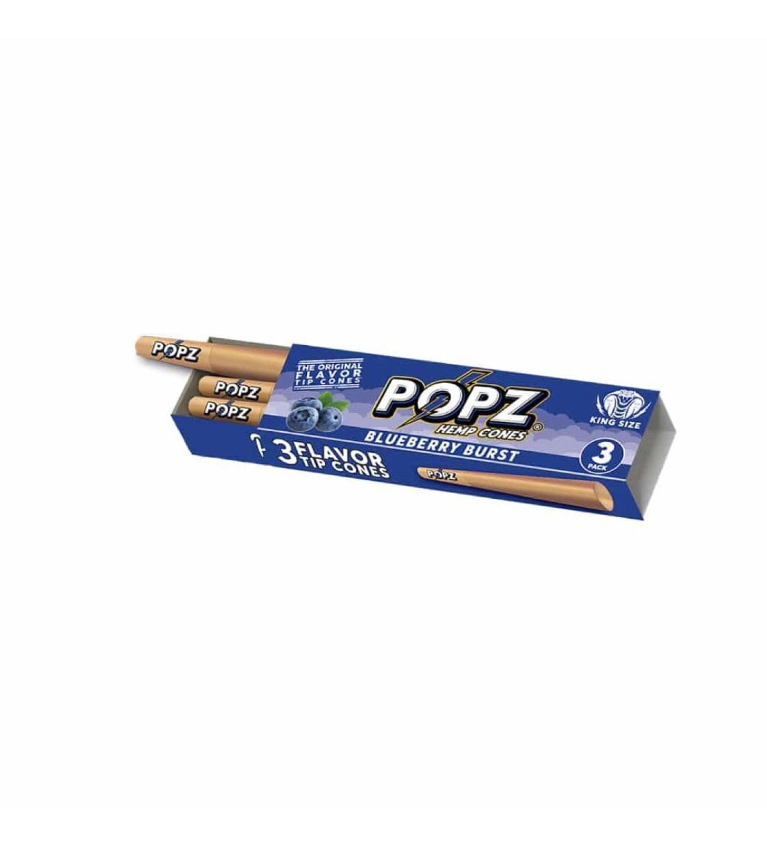 POPZ Cones Blueberry Burst - 3 Cones Per Pack