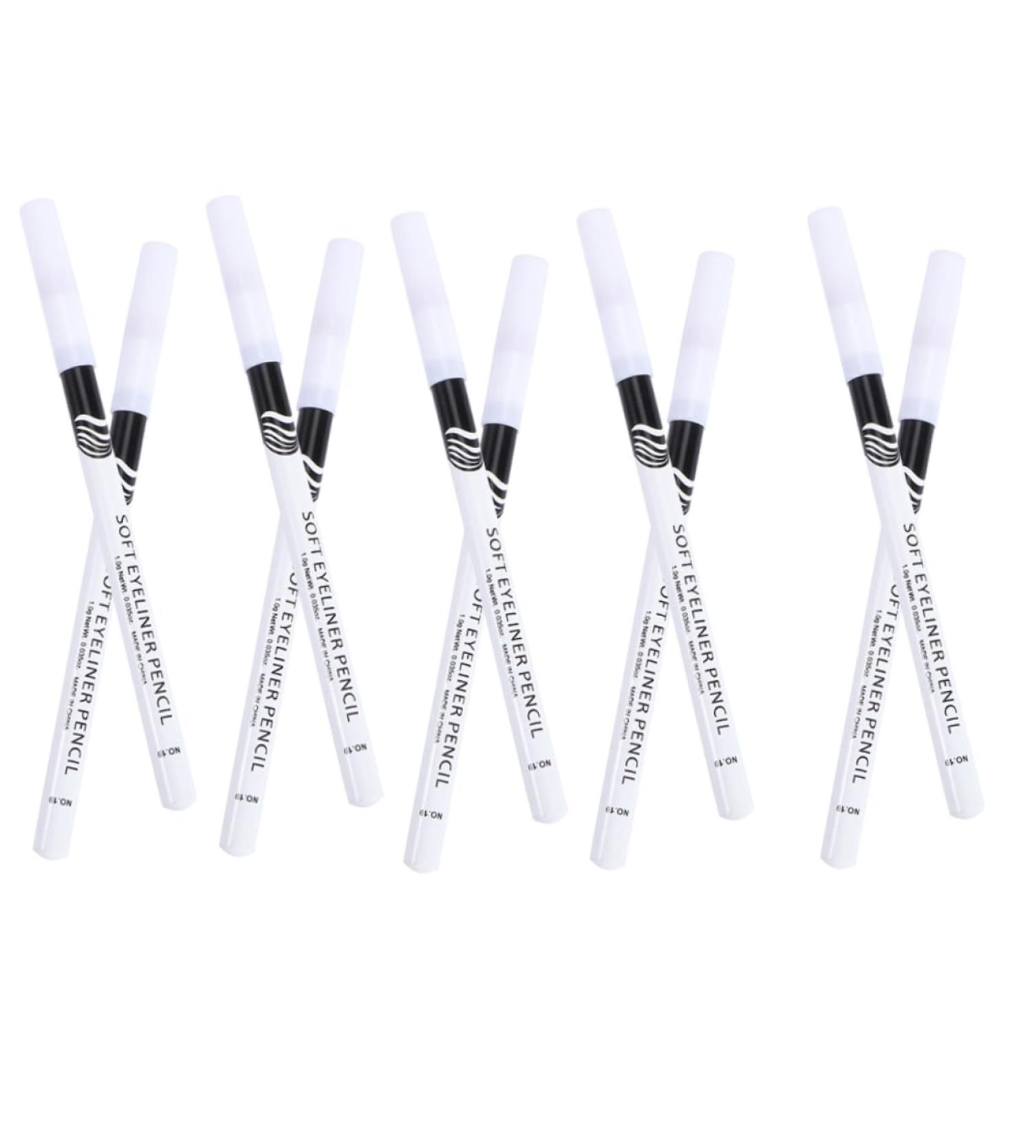 Outanaya 24pcs Eyeliner Pencil Liner Pencil Makeup Iluminador De Maquillaje Brow Pencil Wooden Pole White - Buy Online on GoSupps.com
