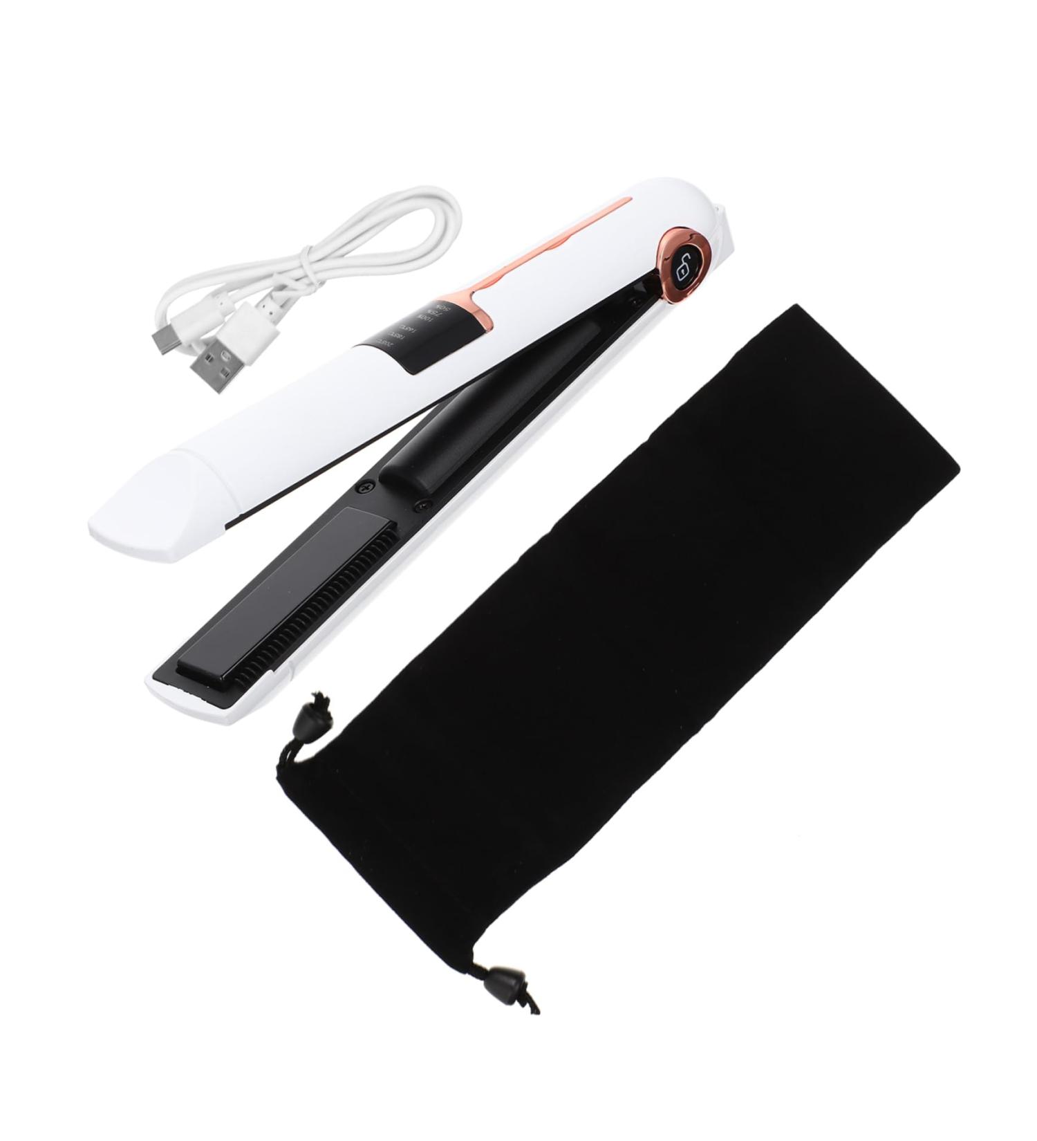 Baluue Curling Iron Hair Straightener Curler Travel Hair Straightener Tools Abs White 21X4X3.5CM White - Buy Online on GoSupps.com