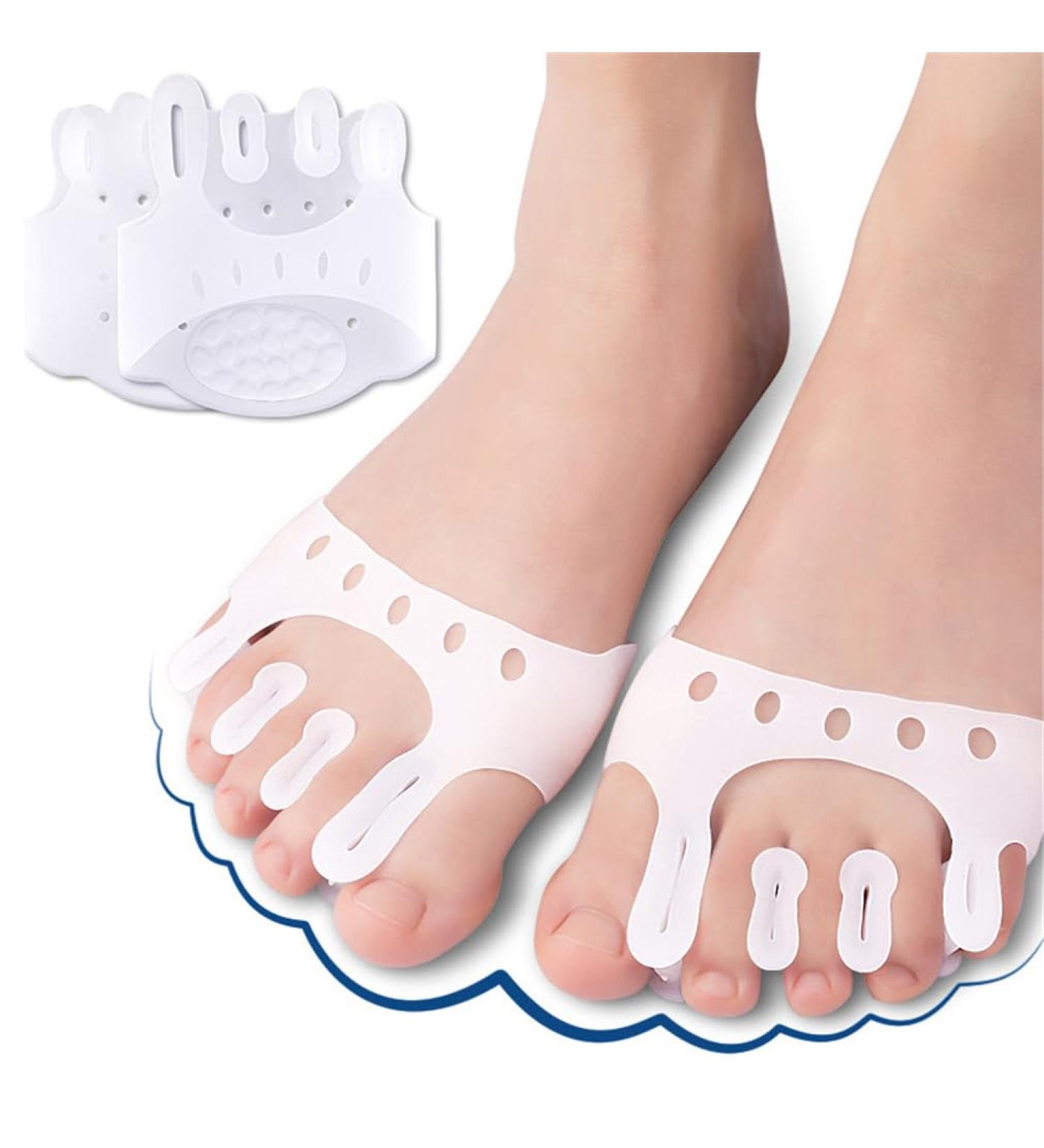 Foot Relief Kit: Gel Toe Separators, Spacers, Spreaders, Bunion Corrector for Plantar Fasciitis, Claw Toes - Toe Straighteners & Support Brace - Buy Online on GoSupps.com