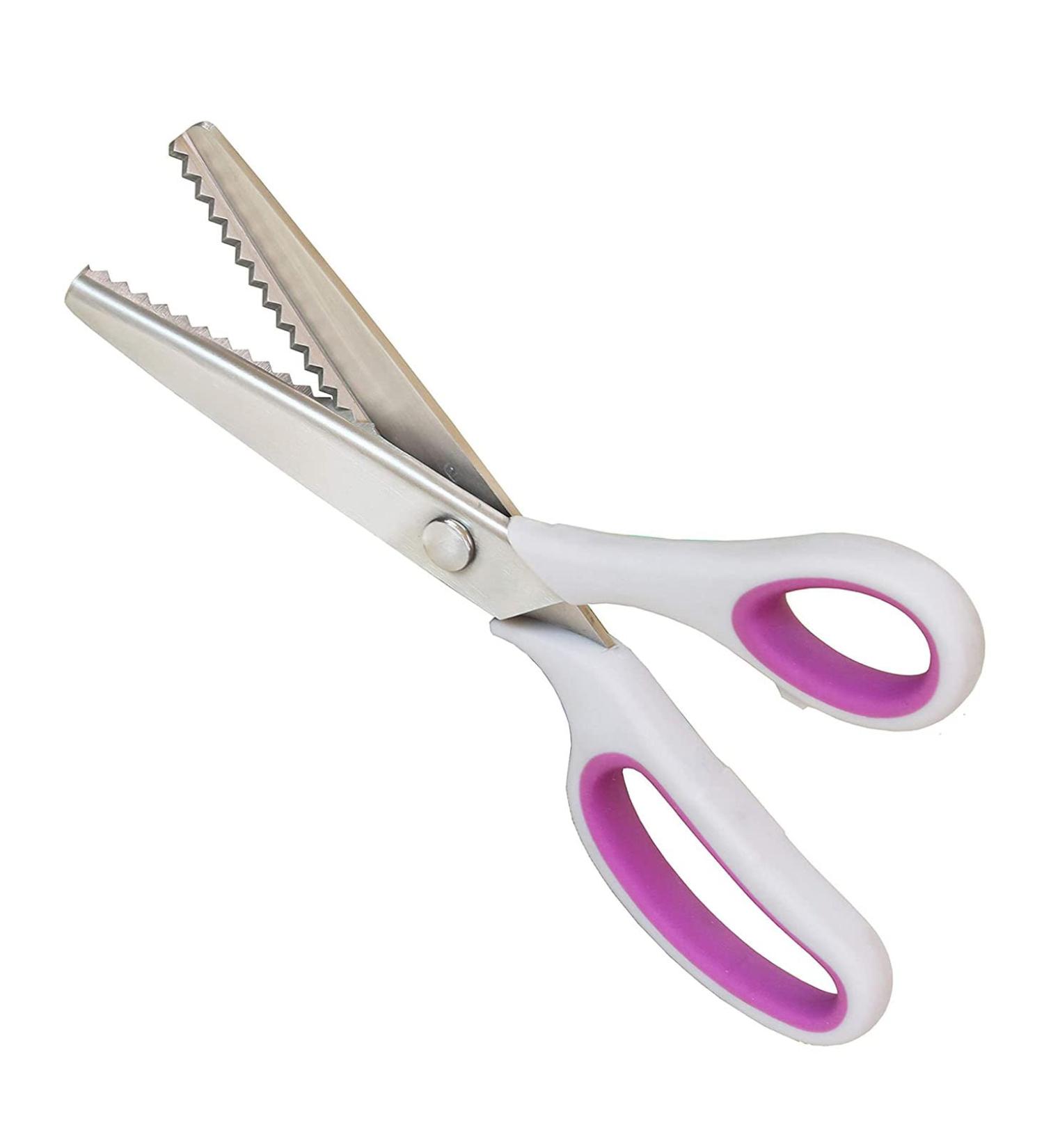 NEJLSD Pinking Shears for Fabric - Ultra Sharp Zig Zag Cut Scissors with Comfort Grips - Professional Sewing Scissors for Dressmaking (Grey) - Buy Online on GoSupps.com