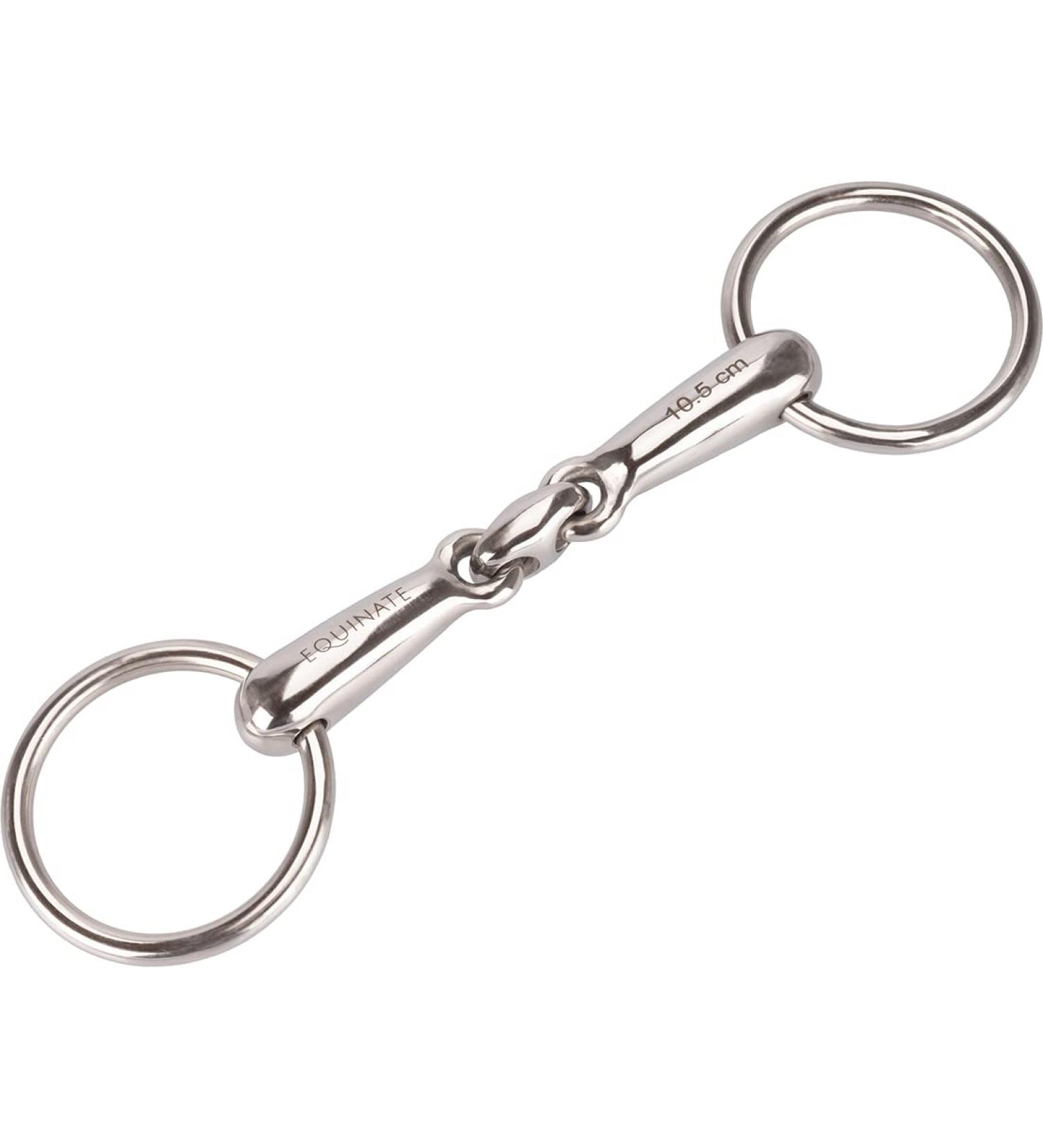 Equinate Pony Water Bridle - Stainless Steel 16mm Double Broken - Anatomical Mouth with Gentle Action - Laser-Engraved Size 11.5cm - Buy Online on GoSupps.com