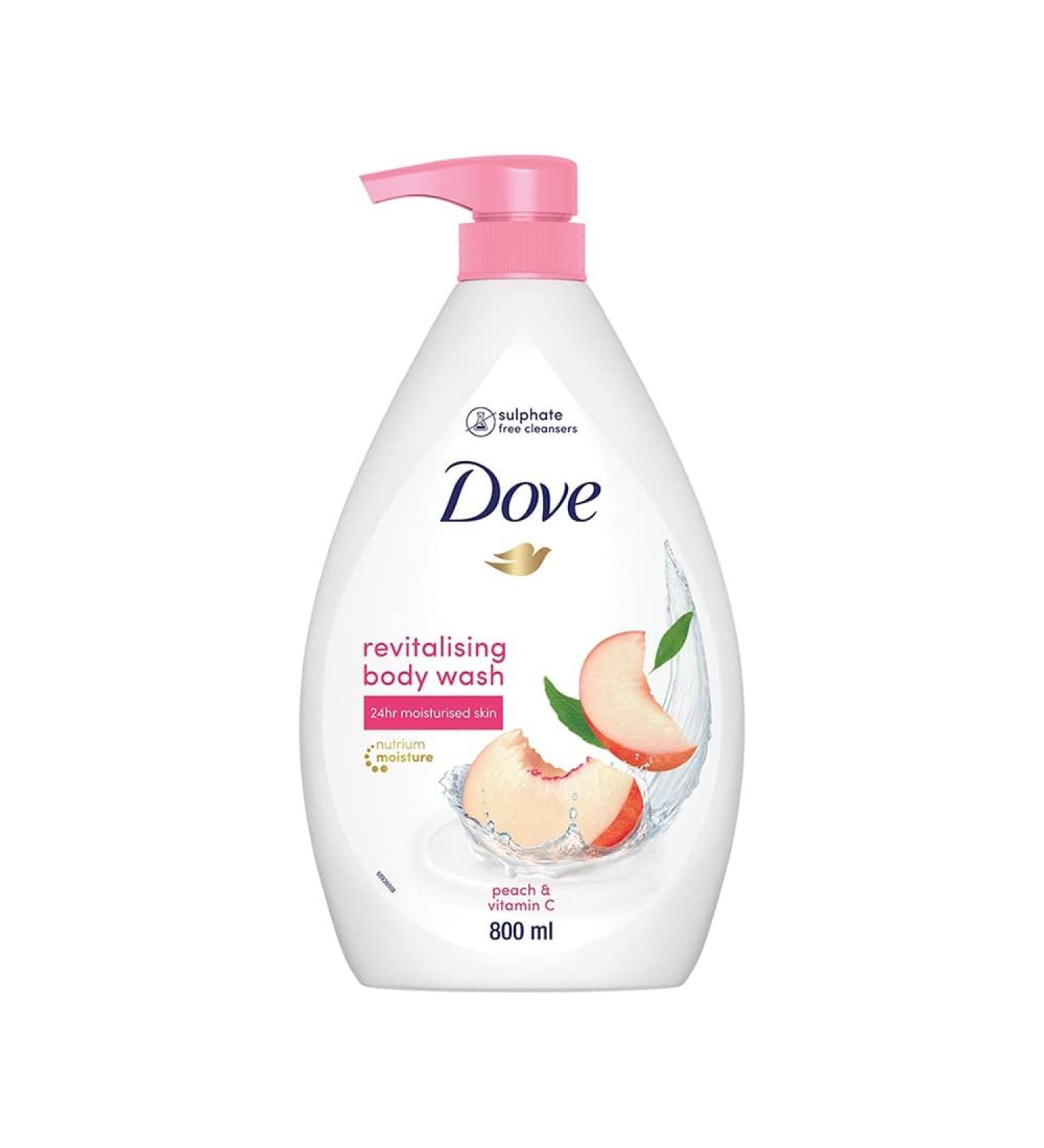 Do.ve Revitalizing Peach Bodywash 800ml - Vitamin C Hydration Paraben & Sulfate Free Plant-Based Moisturizers - Buy Online on GoSupps.com