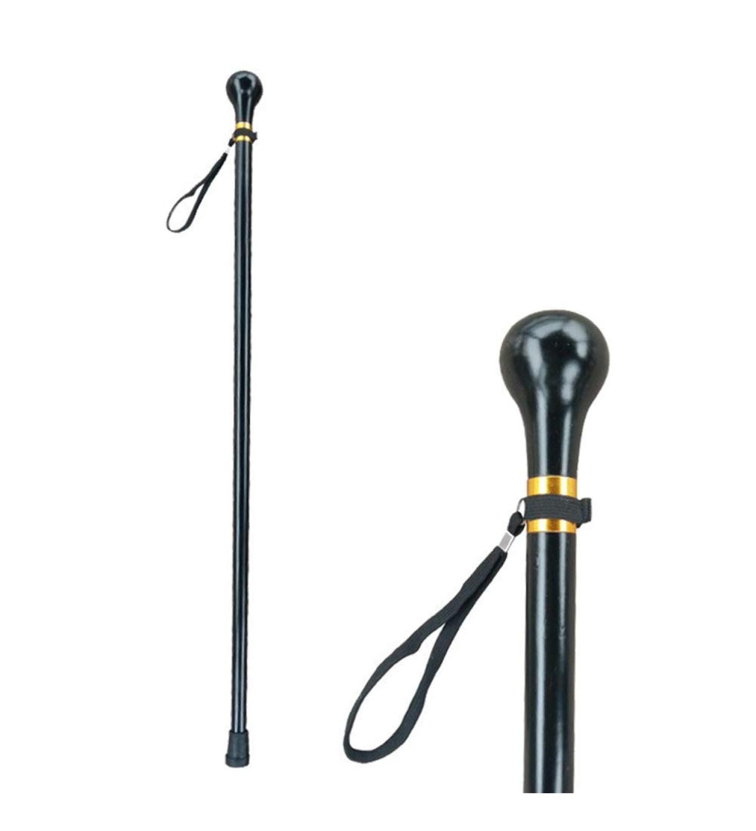 Solid Wooden Cane Wooden Round Head Cane Elderly Walking Stick Walker Crutches (A) Safehappy - Buy Online on GoSupps.com