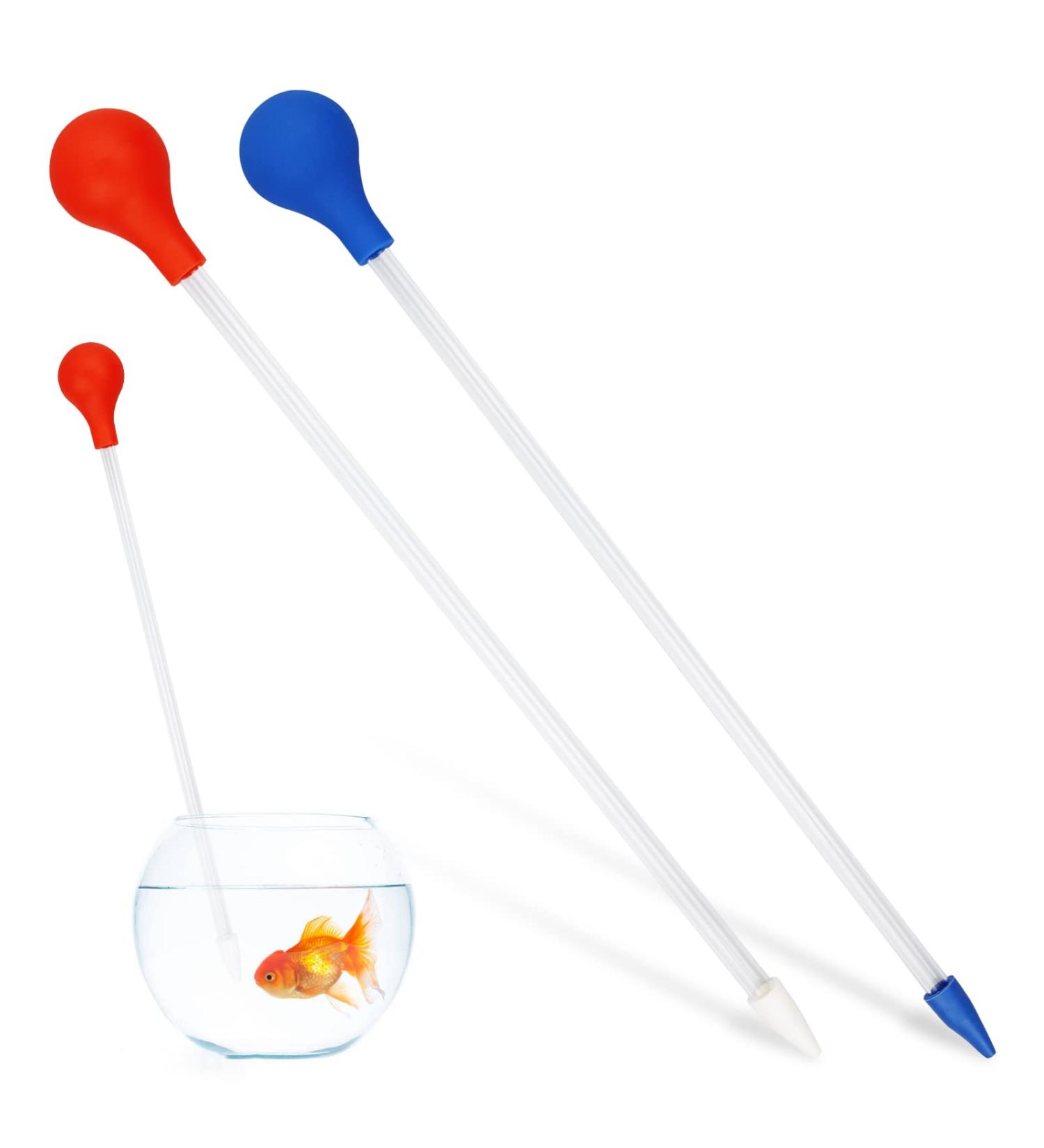 Coral Feeder 2 Pcs Acrylic Marine Fish Reef Feeding Tube 13.7 Inch Coral Food Tool for Reef/Anemones/Brine Shrimp Most Aquarium Organisms (Blue+Red) - Buy Online on GoSupps.com