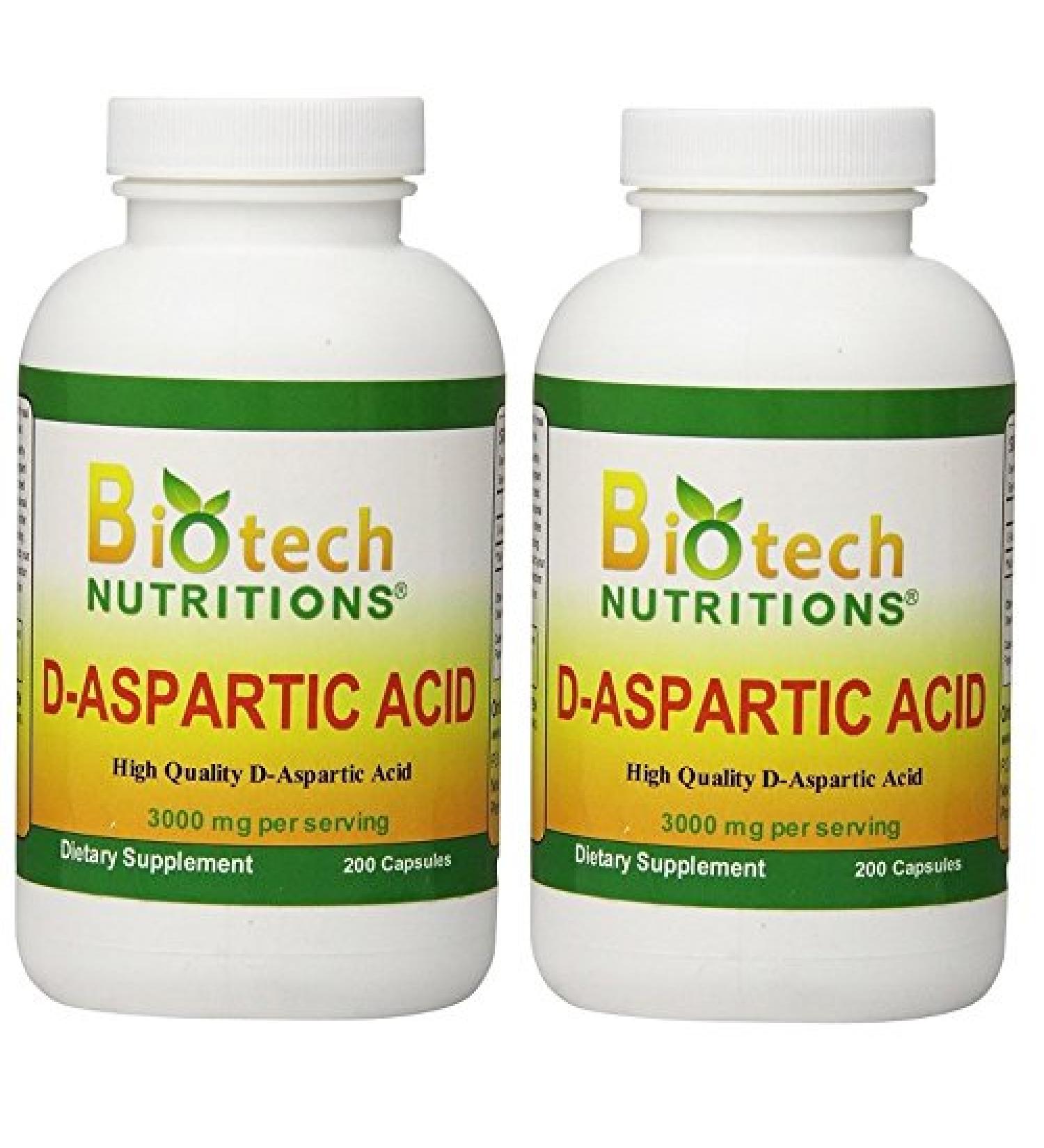 D-aspartic Acid Dietary Supplement 3000 Mg (400 Capsules)