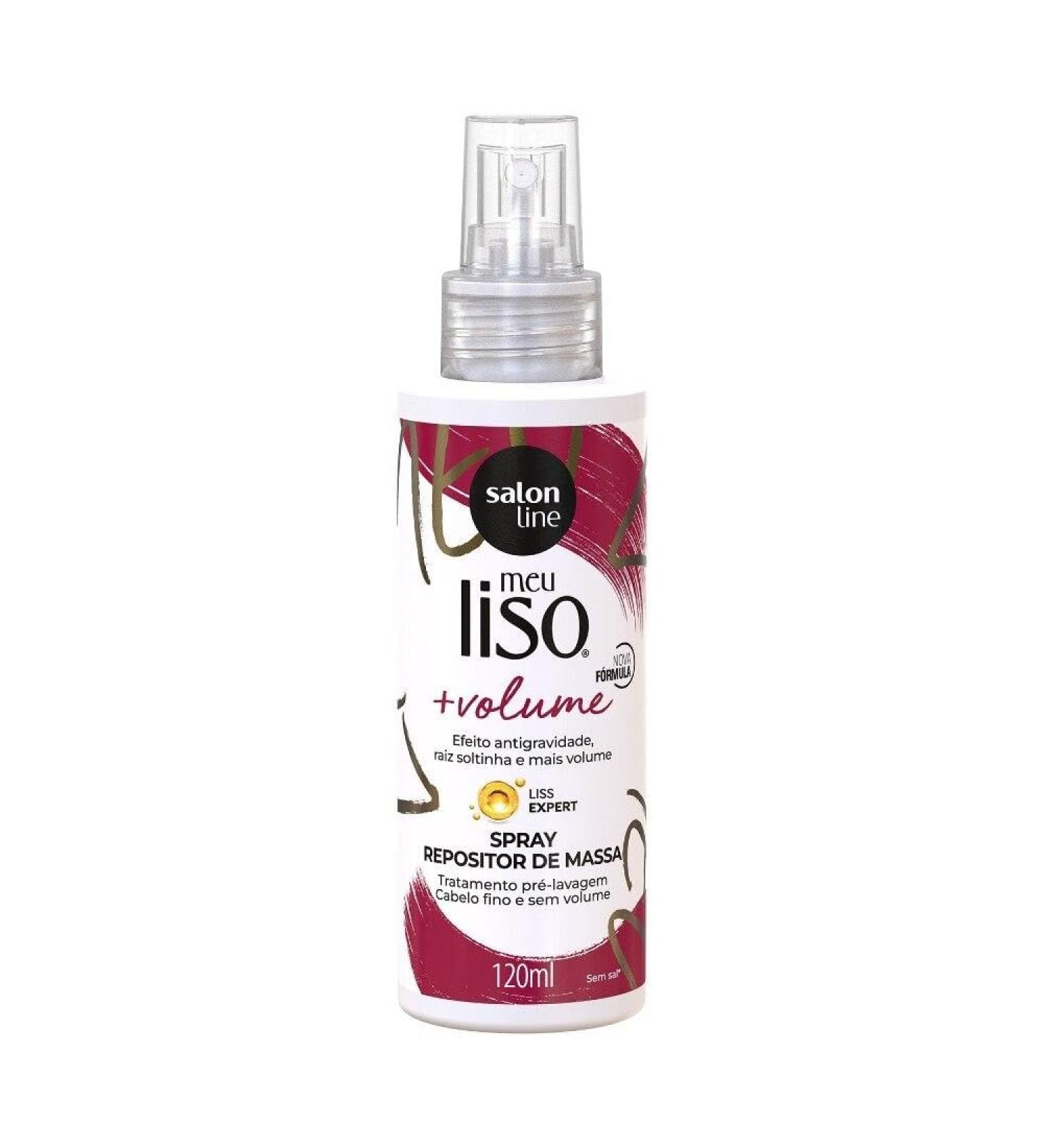 Salon Line - Linha Meu Liso (+ Volume) - Spray Repositor de Massa 120 Ml - (My Straight (+ Volume) - Mass Replenishing Spray 4.05 Fl Oz) - Buy Online on GoSupps.com