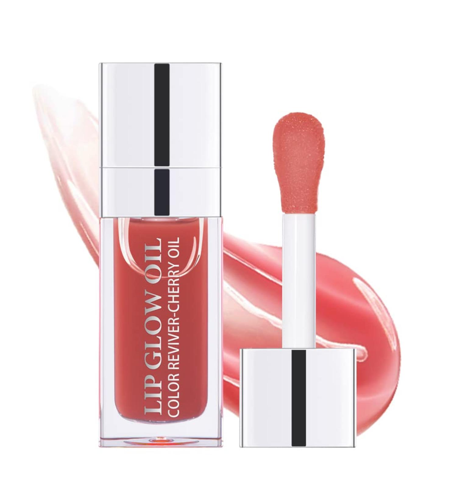 Hydrating Lip Oil & Plumper Gloss - Moisturizing & Non-Sticky Lip Care (Rosewood) - Buy Online on GoSupps.com