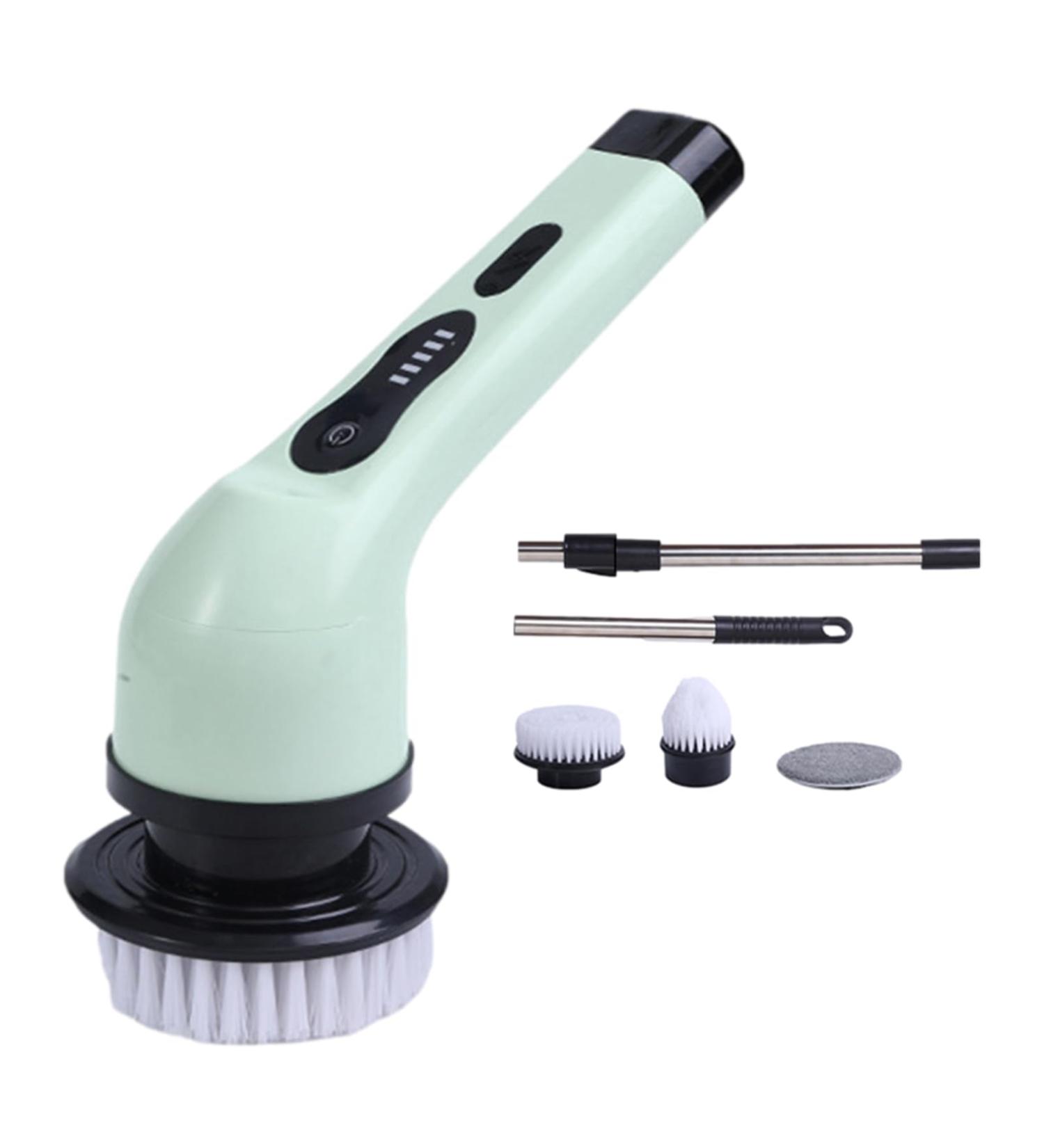 HiXip Electric Scrubber for Cleaning Handheld - Powerful Scrubbers for Cleaning Bathroom with 3 Brush Heads Household Cleaning Tools for Toilets Sinks Cleaning Supplies Green - Buy Online on GoSupps.com