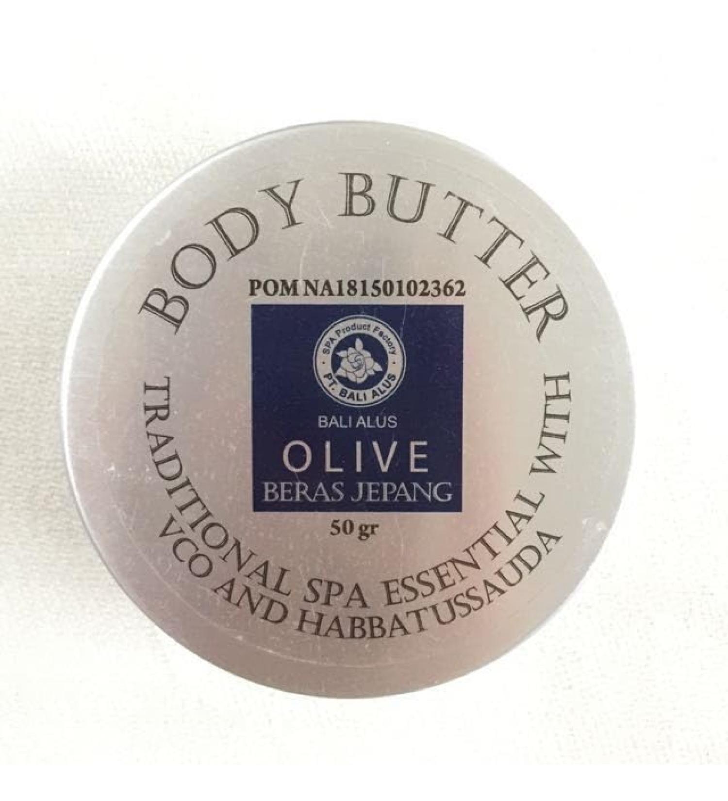 Bali Alus Body Butter Olive Beras Jepang Traditional SPA Essential with VCO & Habbatussauda 50 gram - Buy Online on GoSupps.com
