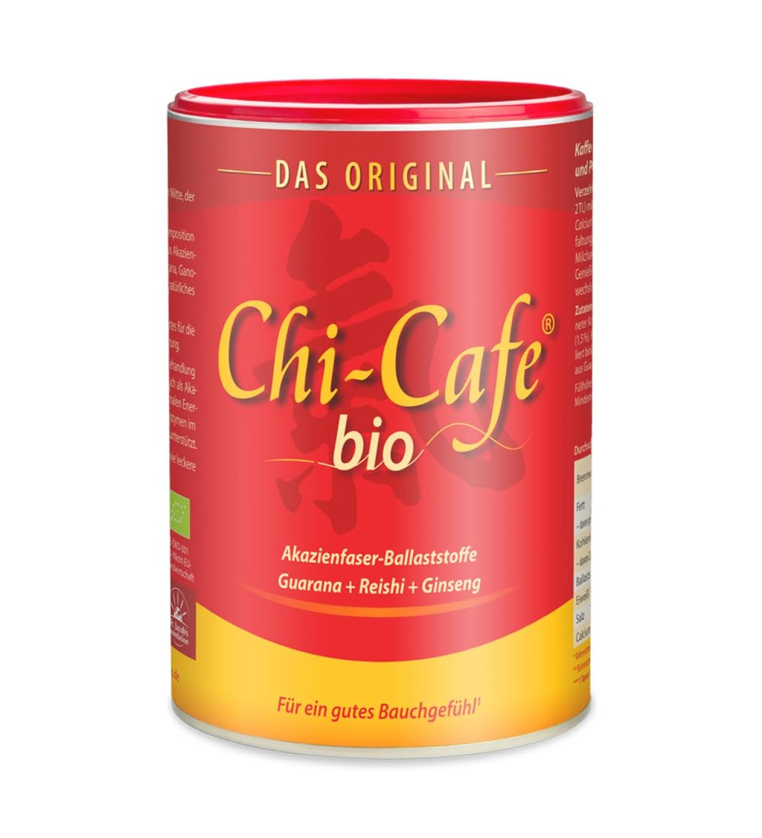 Chi-Cafe Bio Wellness Coffee Powder 400g - Digestive Support with Acacia Fiber Reishi Ginseng & Guarana - Vegan Creamy Caramel Flavor - 66 Cups - Buy Online on GoSupps.com