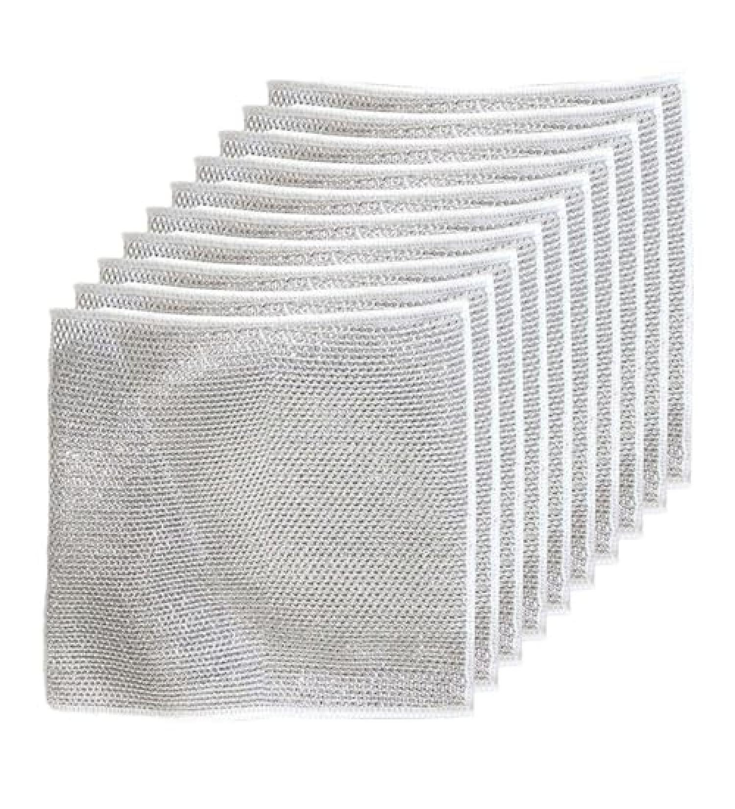 Kreypo Cloths Metal Wire Dish Rag Mesh Metal Wire Cleaning Rag Metal Wire Dishwashing Rag Double-Sided Mesh Metal Wire Cleaning Rag Multipurpose Wire Miracle Cleaning Cloths (10 Pcs) - Buy Online on GoSupps.com