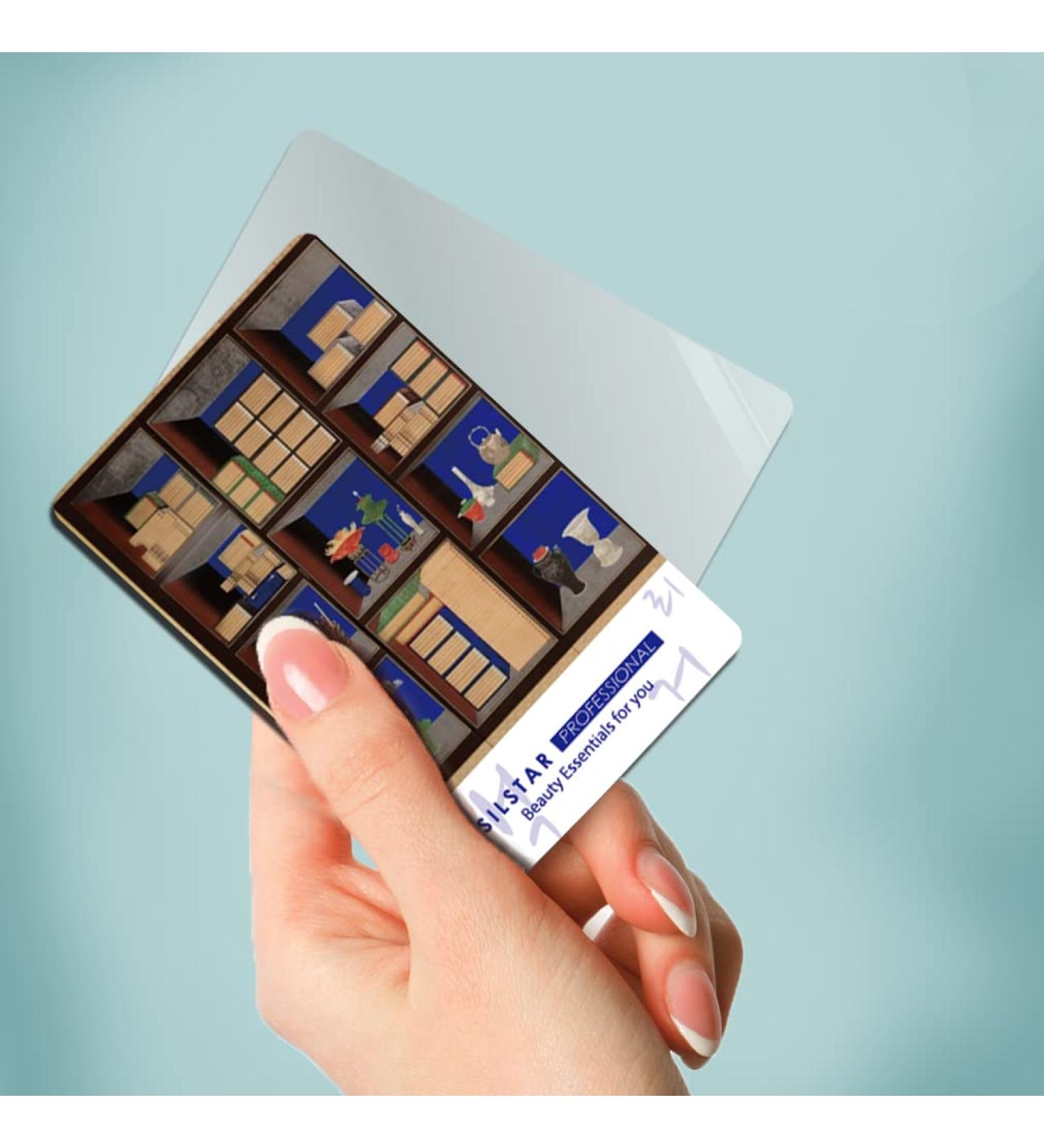 Korean Chaekgeori Painting Inspired Beauty Classic Vanity Card Mirror by SILSTAR PROFESSIONAL - Yi Taek-gyun Blue Design - Buy Online on GoSupps.com