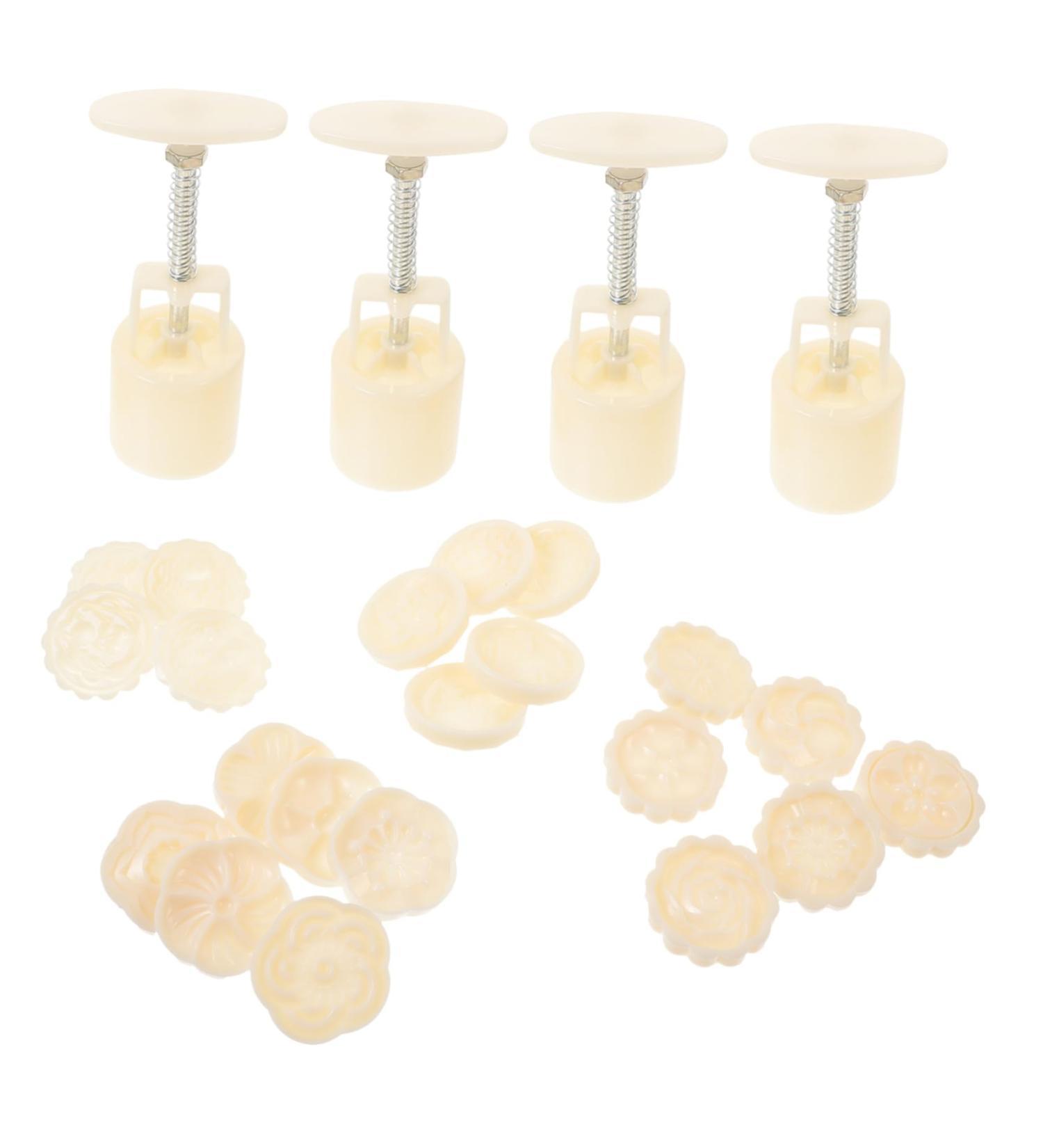 COHEALI 4 Sets DIY Molds for Moon Cake Baking Tools Stamp Moon Cake Machine Hand Pressure - Buy Online on GoSupps.com
