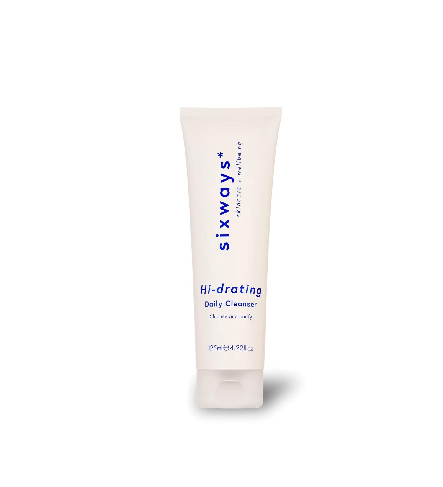 Sixways Hi-drating Daily Cleanser: Hydrating and Nourishing Vegan Wash with Aloe Vera Made in the UK For All Skin Types 125ml - Buy Online on GoSupps.com