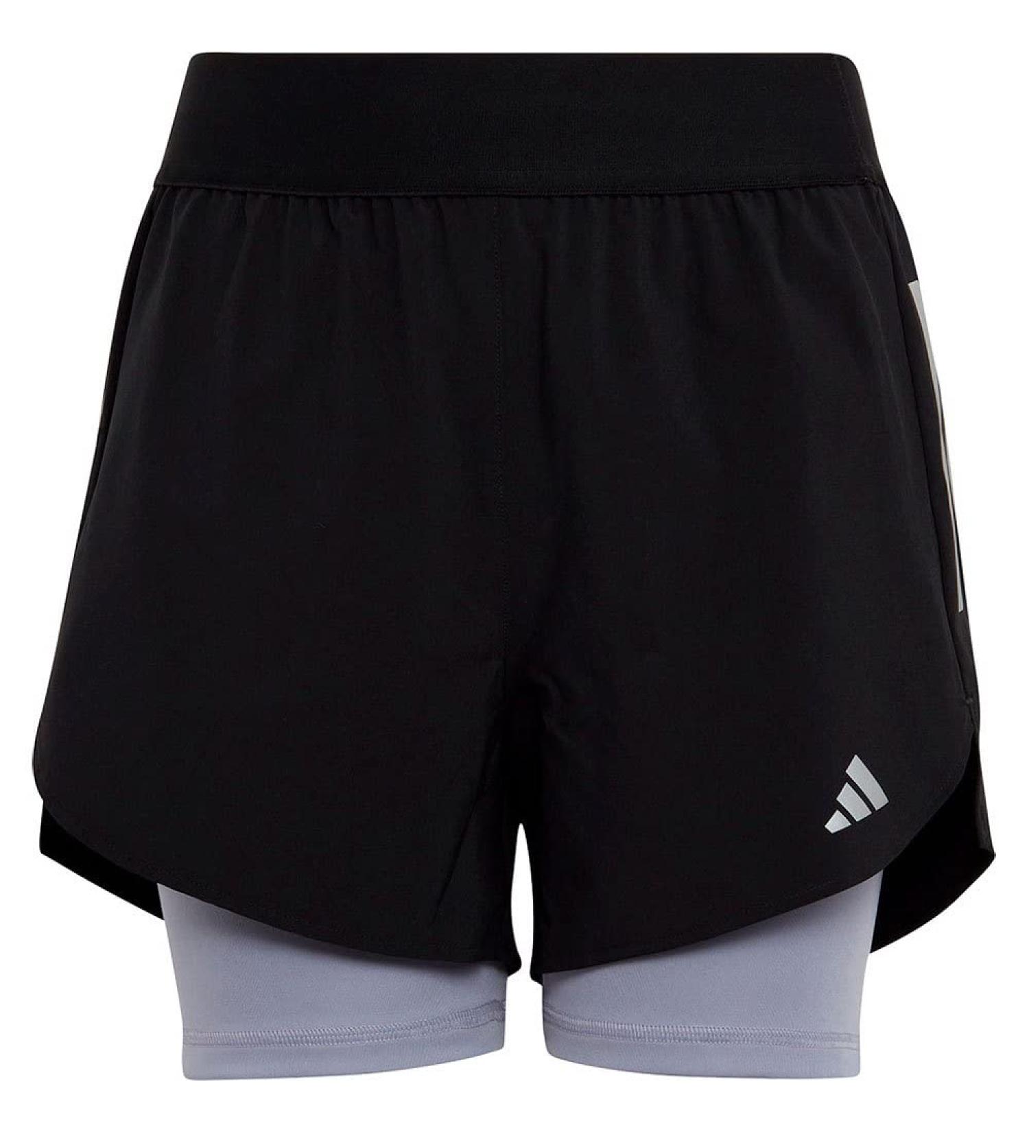 Buy adidas Girls 2-in-1 Shorts G Run 164 - Black/Silver Violet | International Shipping Available - Buy Online on GoSupps.com