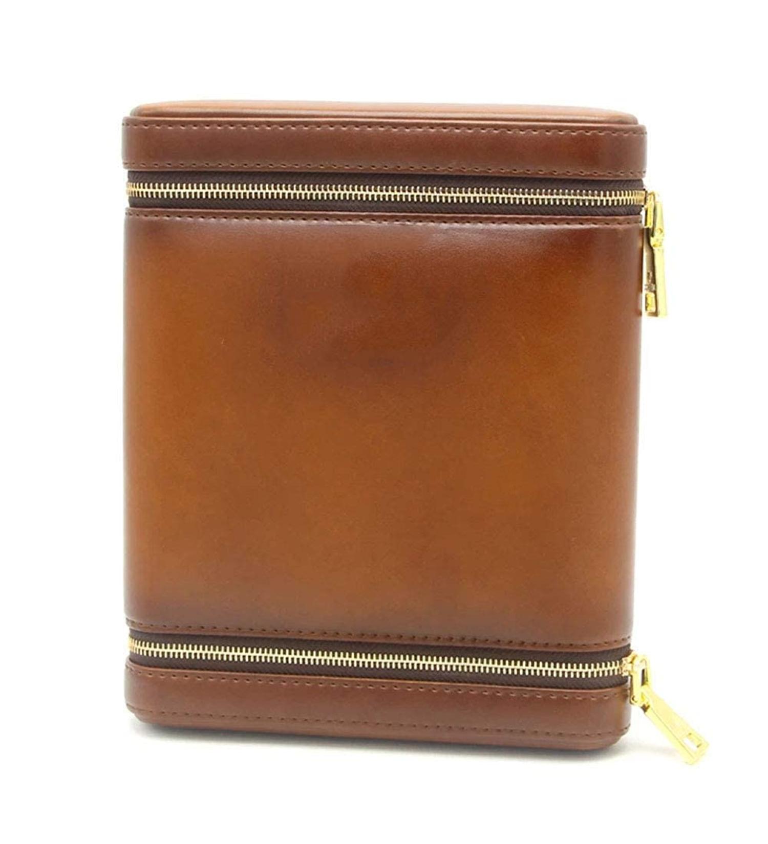 Travel Cigar Case Leather Humidor Smoking Accessories Tube Travel Humidor Case Built in Humidifier Gift Box - Buy Online on GoSupps.com