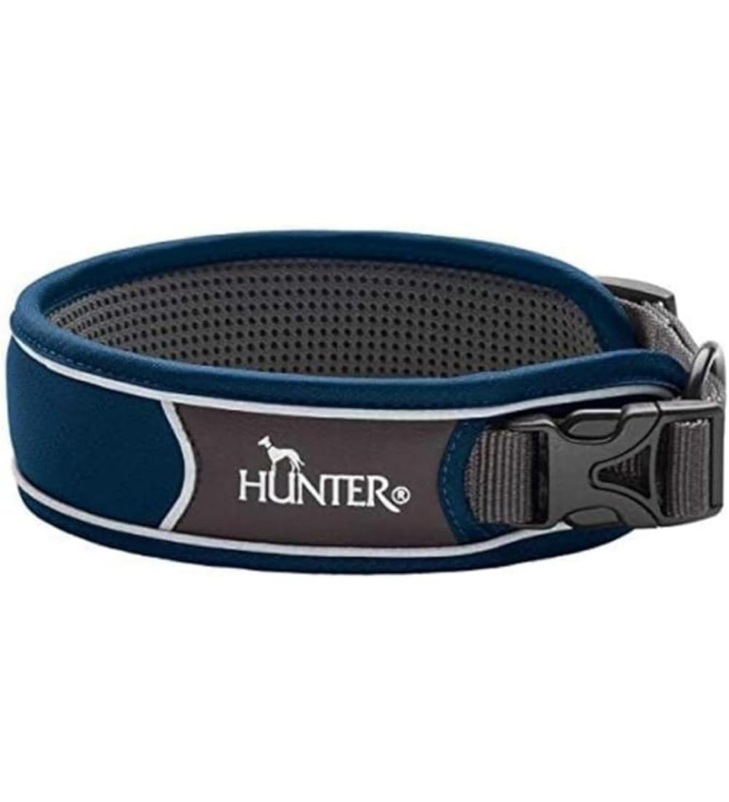 HUNTER DIVO dog collar nylon XL dark blue/grey Dark blue XL