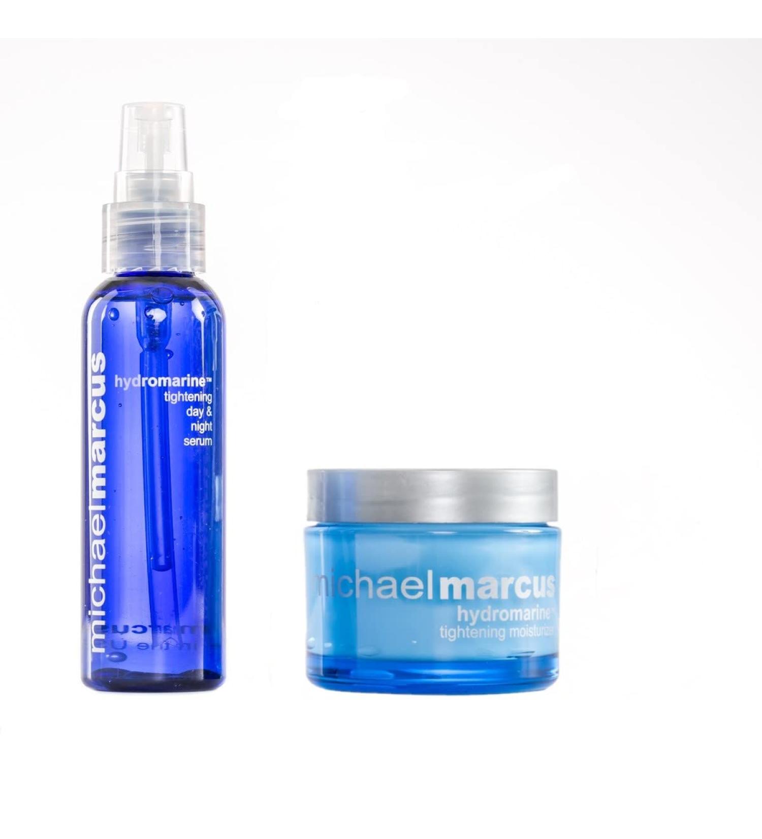 Michael Marcus Hydromarine Serum & Moisturizer | Plant-Based Skin Firming & Tightening | 2 Piece Set for Men & Women | Natural & Cruelty-Free - Buy Online on GoSupps.com
