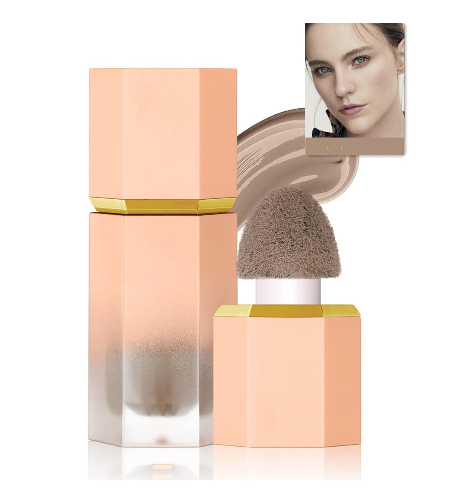 Liquid Contour Makeup Concealer with Built-In Sponge - #102 Soft Tan - Long-Lasting Waterproof Creamy Bronzer for Natural Matt Finish - 1ml Pack - Buy Online on GoSupps.com