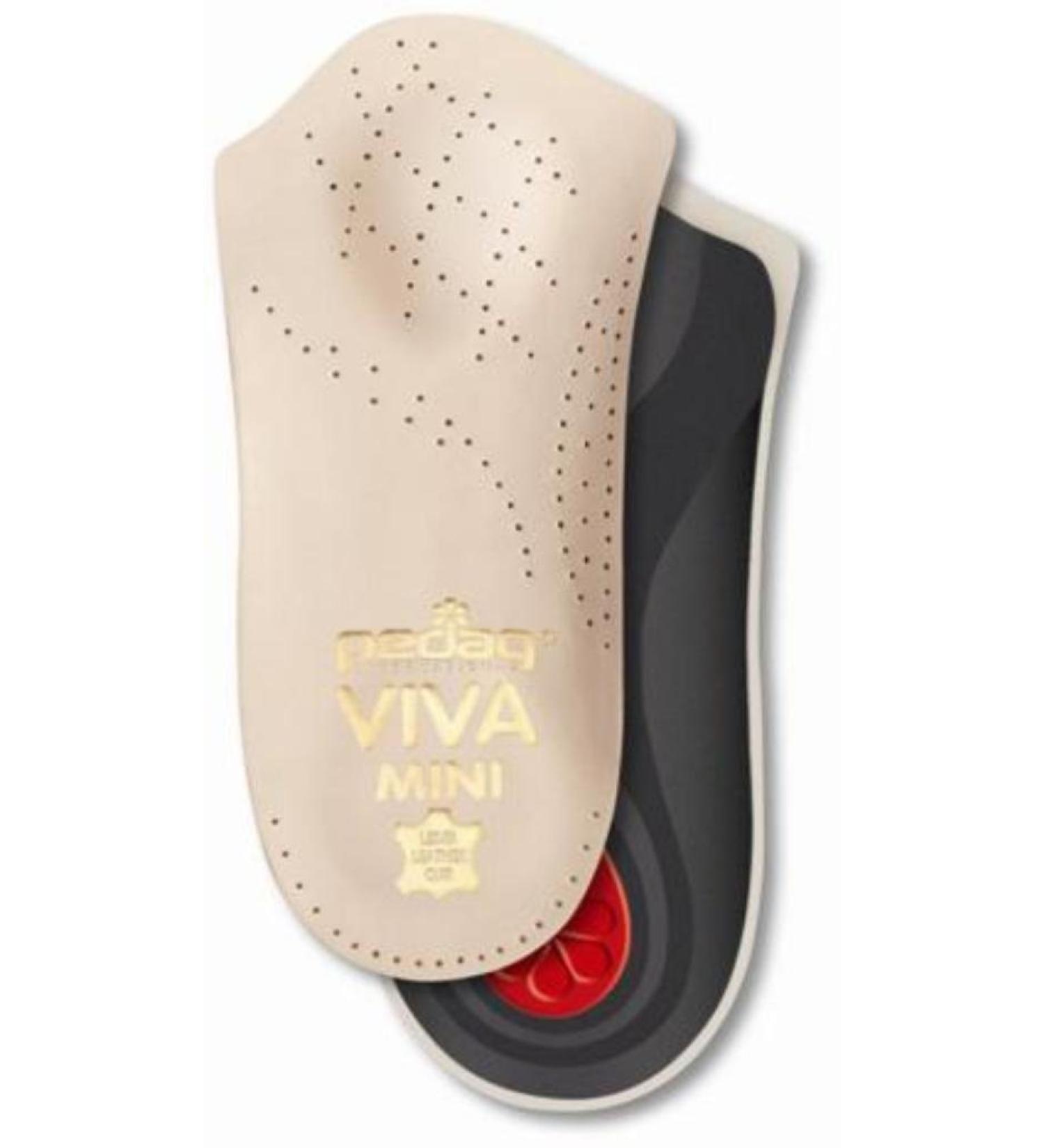 Buy Pedag Viva Mini 2 Pair Leather Orthotic Insoles - Thin Semi-Rigid with Metatarsal Pad & Heel Cushion | Tan US M13/EU 46 | International Shipping Available - Buy Online on GoSupps.com
