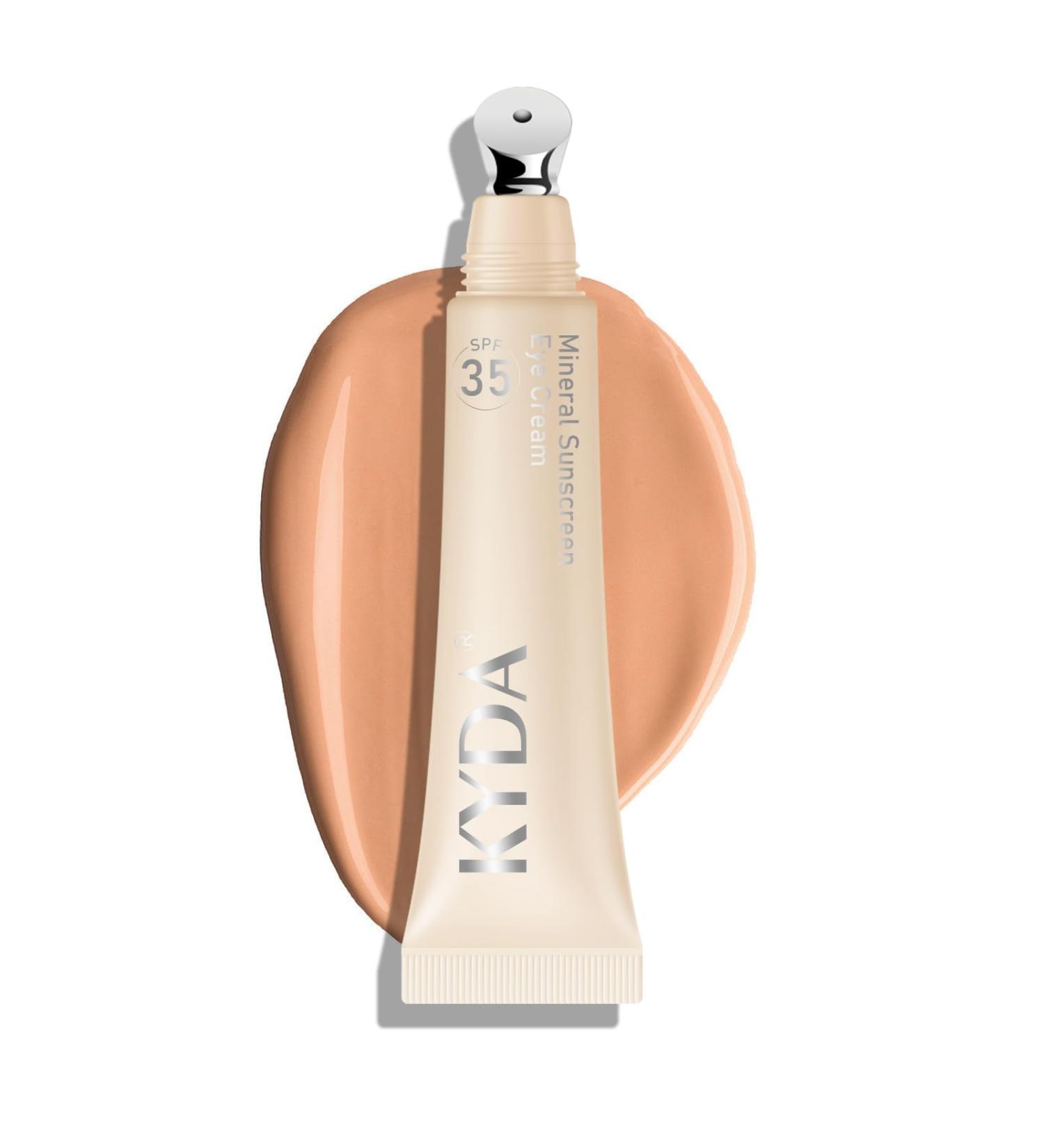 KYDA Mineral Sunscreen Eye Cream Tan SPF 35 Undereye Brightener Concealer Full Coverage Eyes Primer Controlled Applicator Blendable Formul  - Buy Online on GoSupps.com