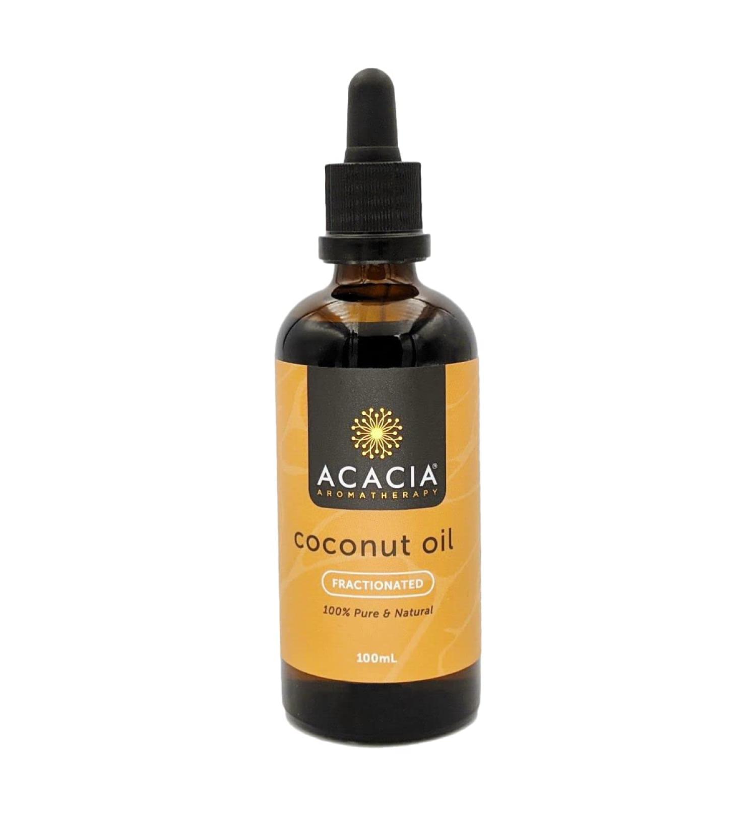 ACACIA Pure Fractionated Coconut Oil - Topical Oil and Moisturizer for Hair Lips Face and Body - 100ml
