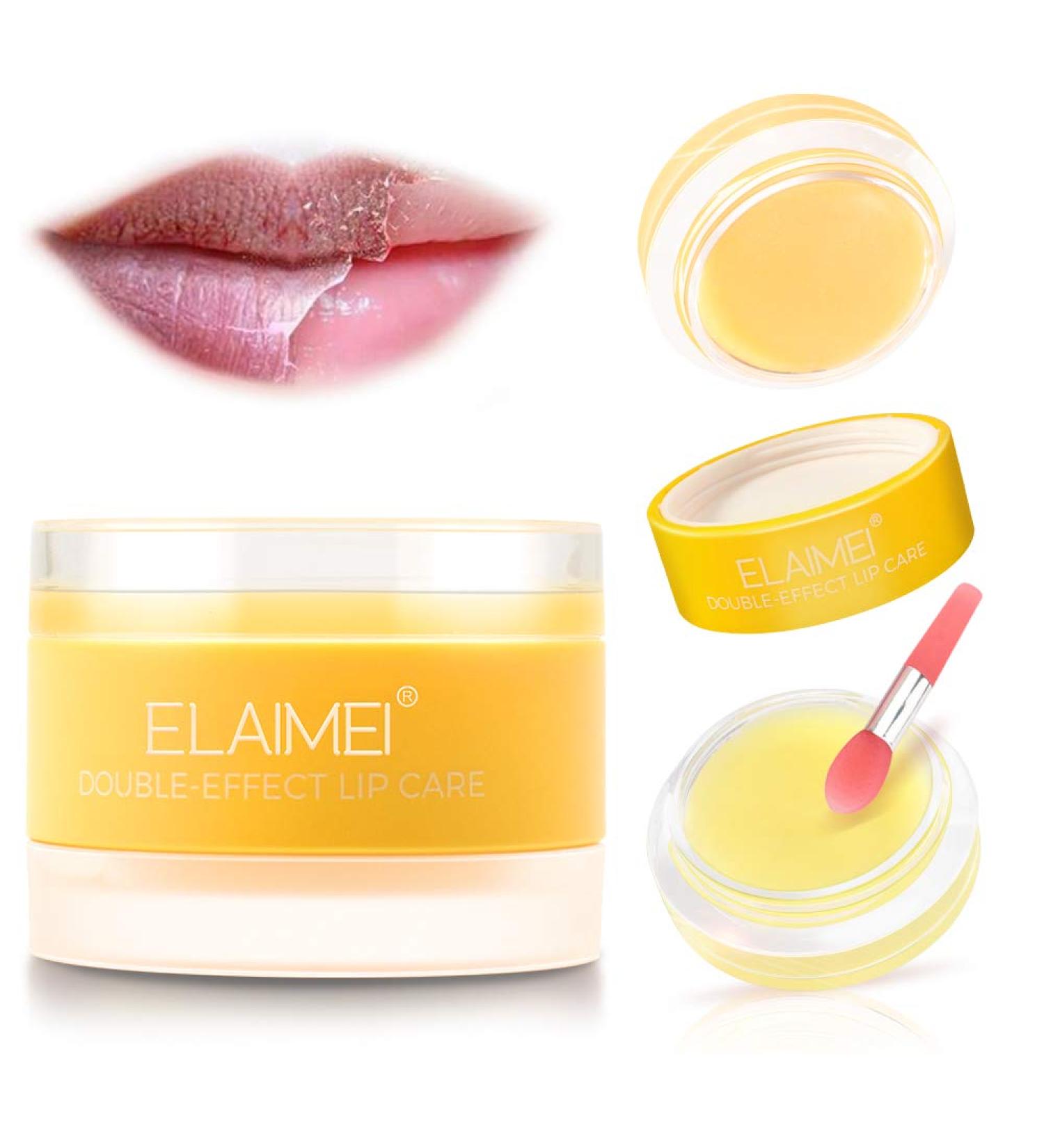 Lip Sleeping Mask & Scrub Duo for Repairing Dry, Cracked Lips - Orange Lip Moisturizer Treatment - Buy Online on GoSupps.com