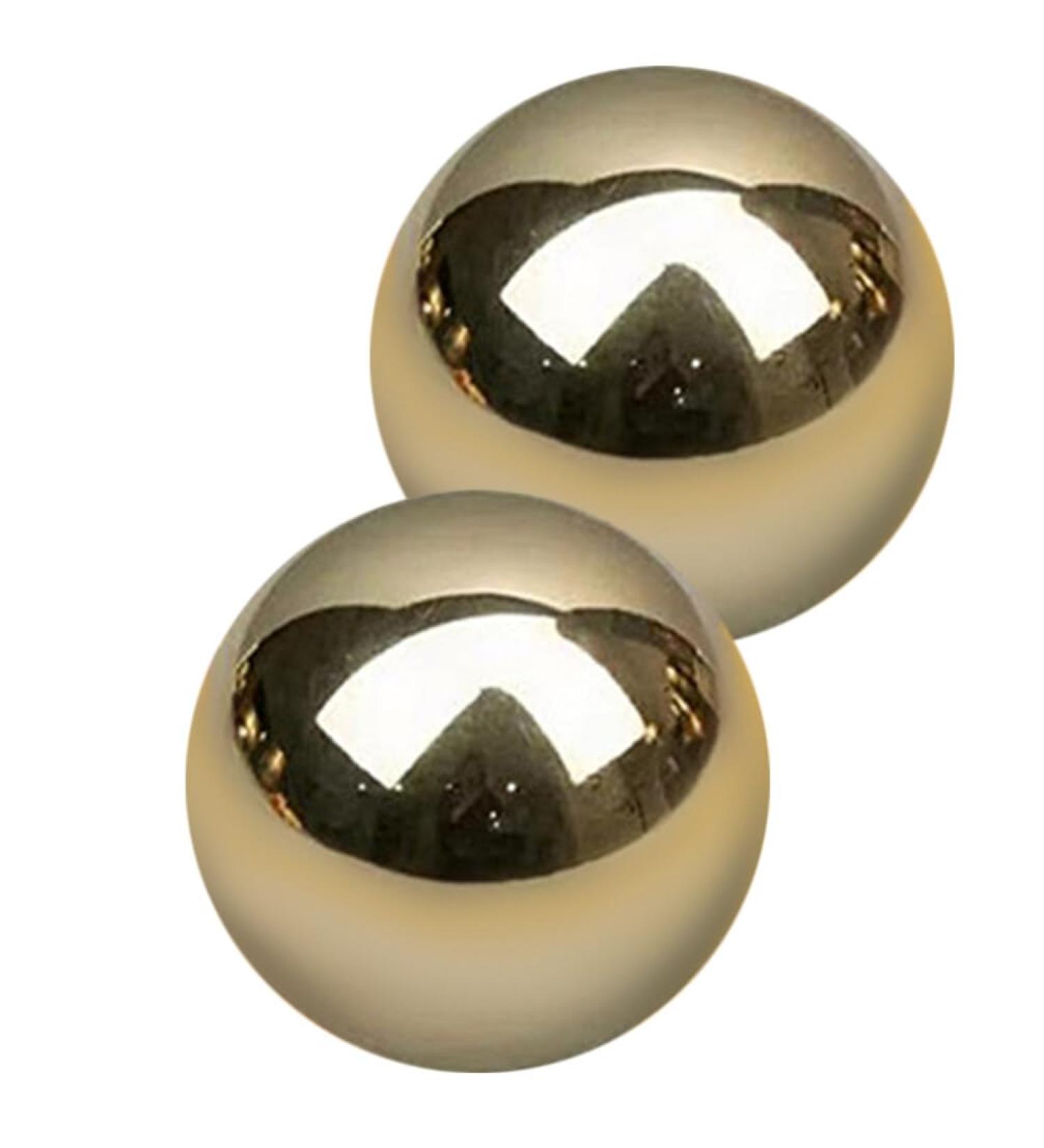 Baluue Gift Hand Massage Balls - Portable Brass Rolling Massagers (2 Pcs) - 1.5 Inch Desk Decoration for Relaxation - Buy Online on GoSupps.com