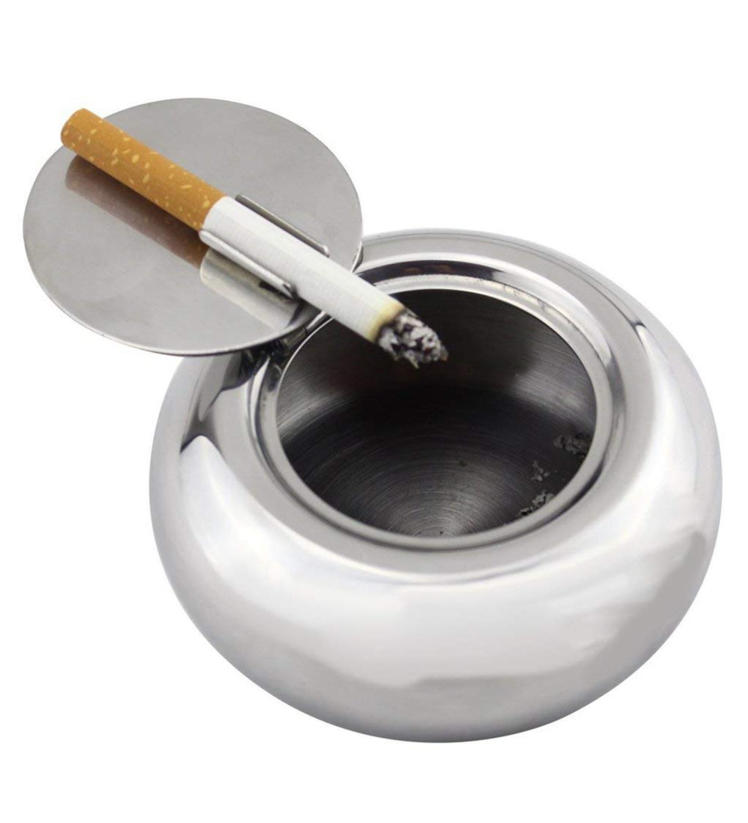 SHAOHUASC Round Stainless Steel Car Cigar Cigar Ash Tray - Buy Online on GoSupps.com
