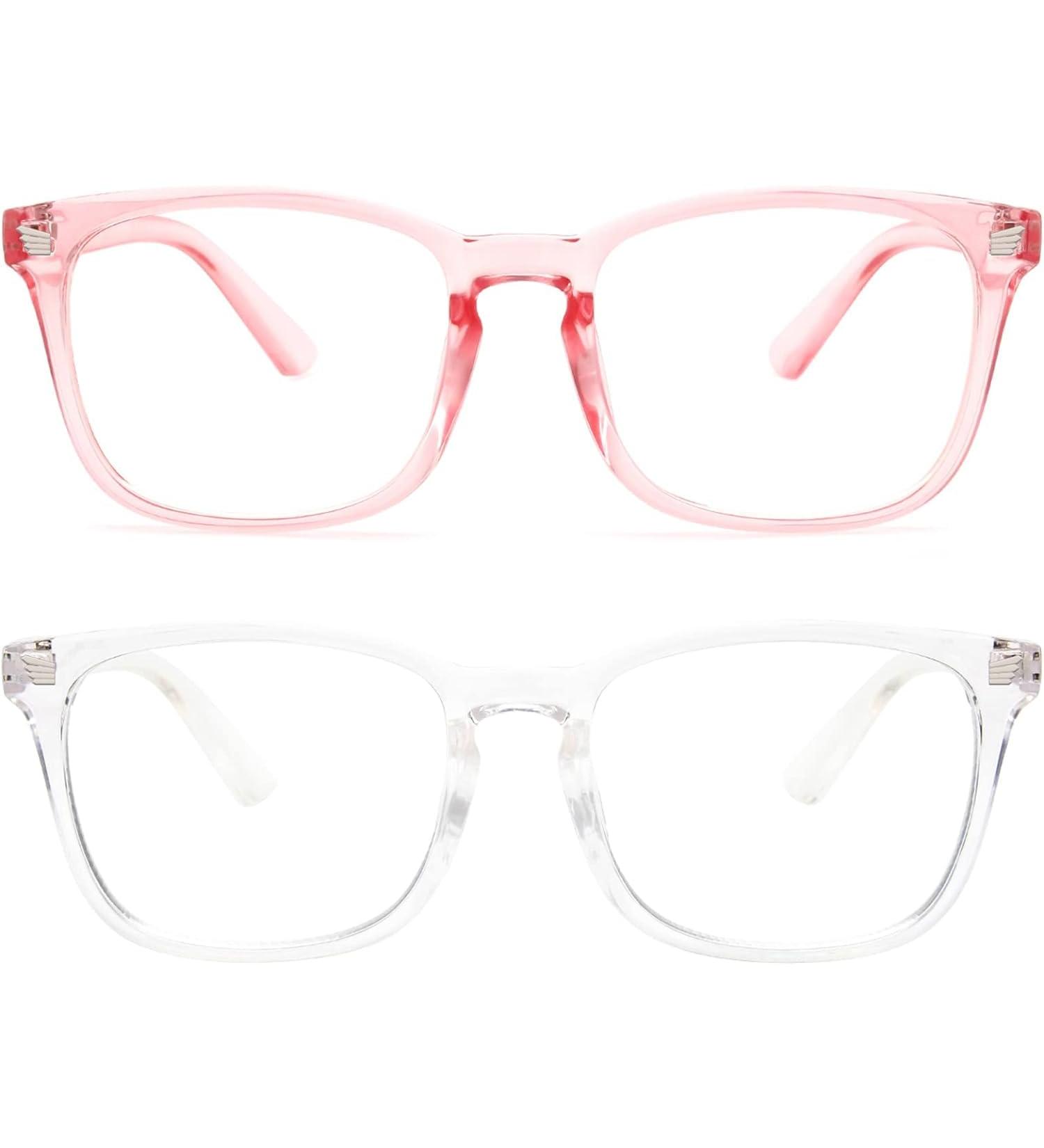 Buy Livho Women's Blue Light Filter Glasses - TR90 Super-Light Anti-Fatigue Computer & Gaming Goggles (Clear + Pink) - International Shipping Available - Buy Online on GoSupps.com