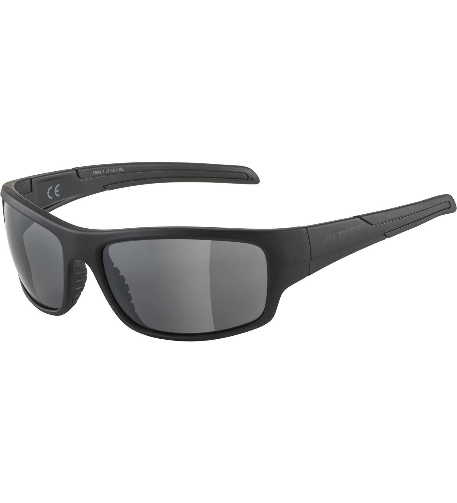 ALPINA TESTIDO - Mirrored Shatterproof Sports & Cycling Glasses for Adults | 100% UV Protection | All Black - Buy Online on GoSupps.com