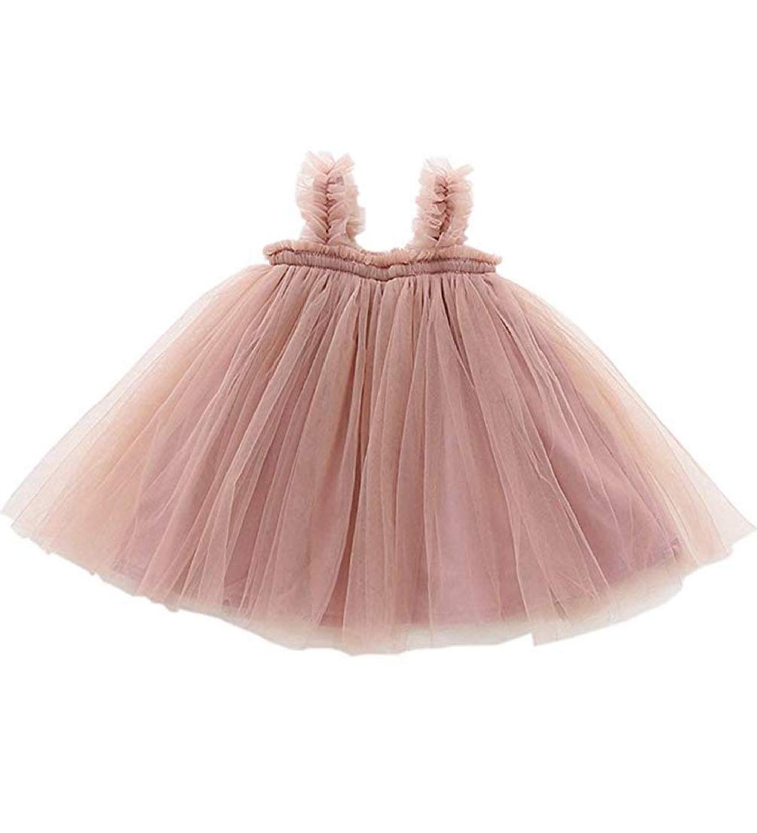 Ugitopi Baby Girls Sleeveless Princess Tutu Dress | Tulle Sundress 18 Months | Size 9-36 Months | 11b-tan - Buy Online on GoSupps.com