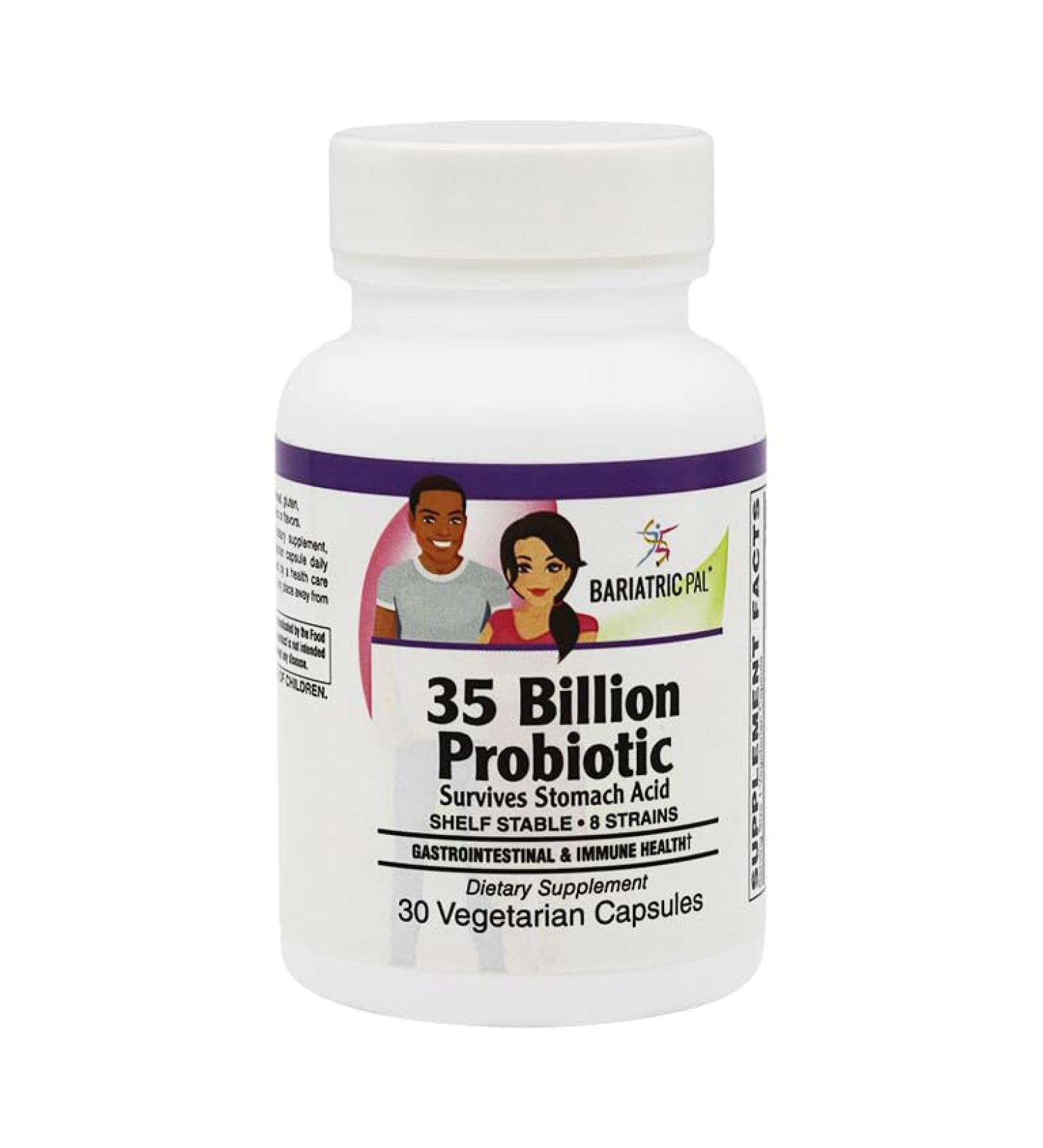 BariatricPal Prebiotic & Probiotic 35 Billion CFU Gastrointestinal & Immune Health Capsules (30 Count) 30 Count (Pack of 1) - Buy Online on GoSupps.com