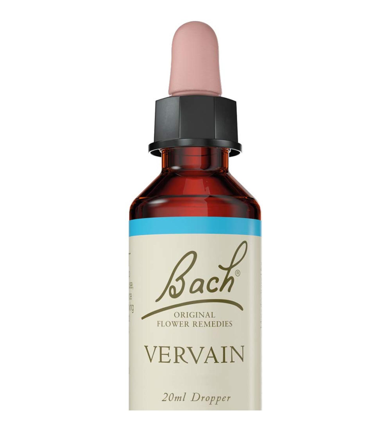 Bach Vervain Flower Essence - 20 ml Dropper Bottle | Emotional Wellness Natural Remedy | Vegan-Friendly Formula - Buy Online on GoSupps.com